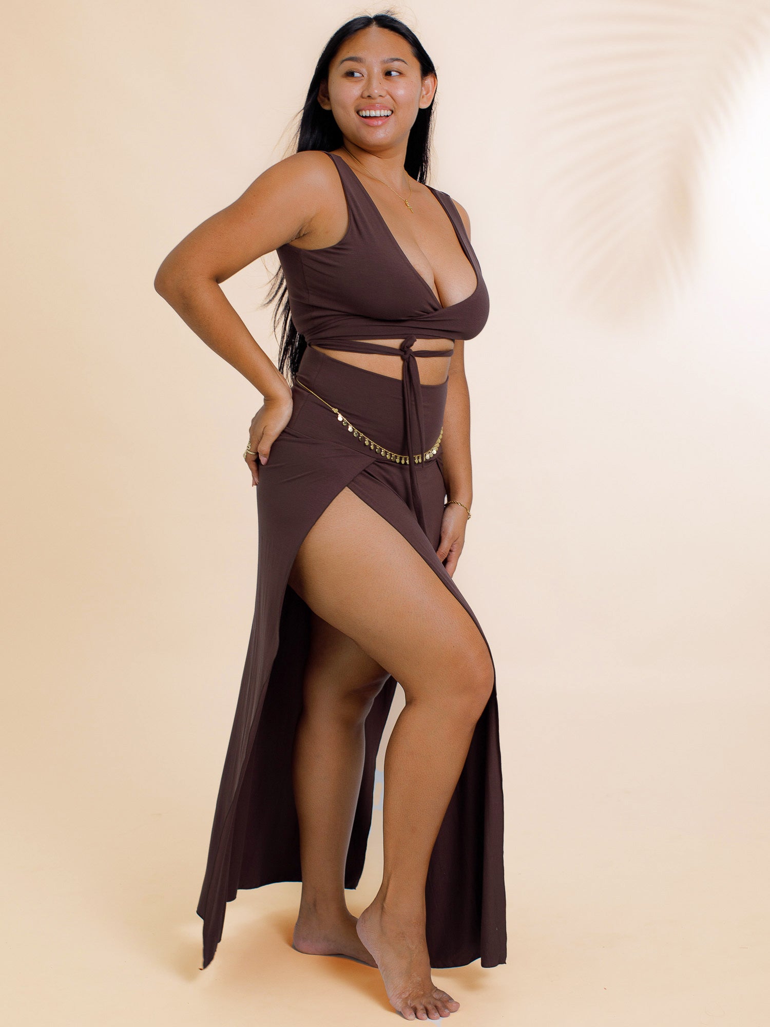 Cleopatra Slit Skirt - Cacao