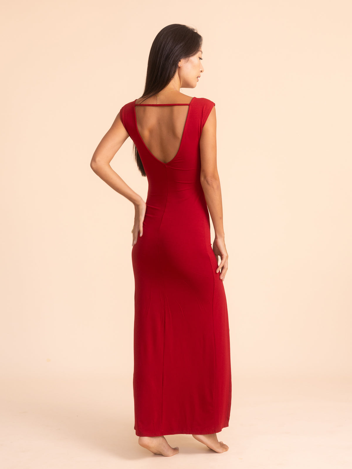 Athena Dress - Crimson Red