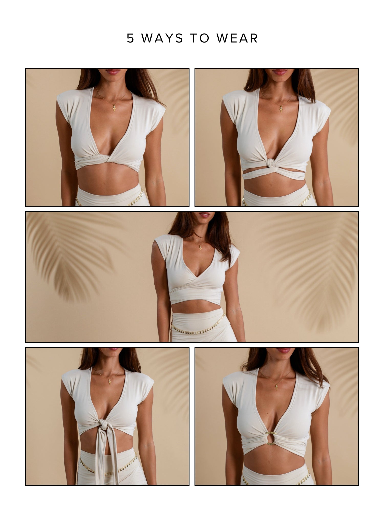 Anaya Top (5-Way) - Sandy Pearl