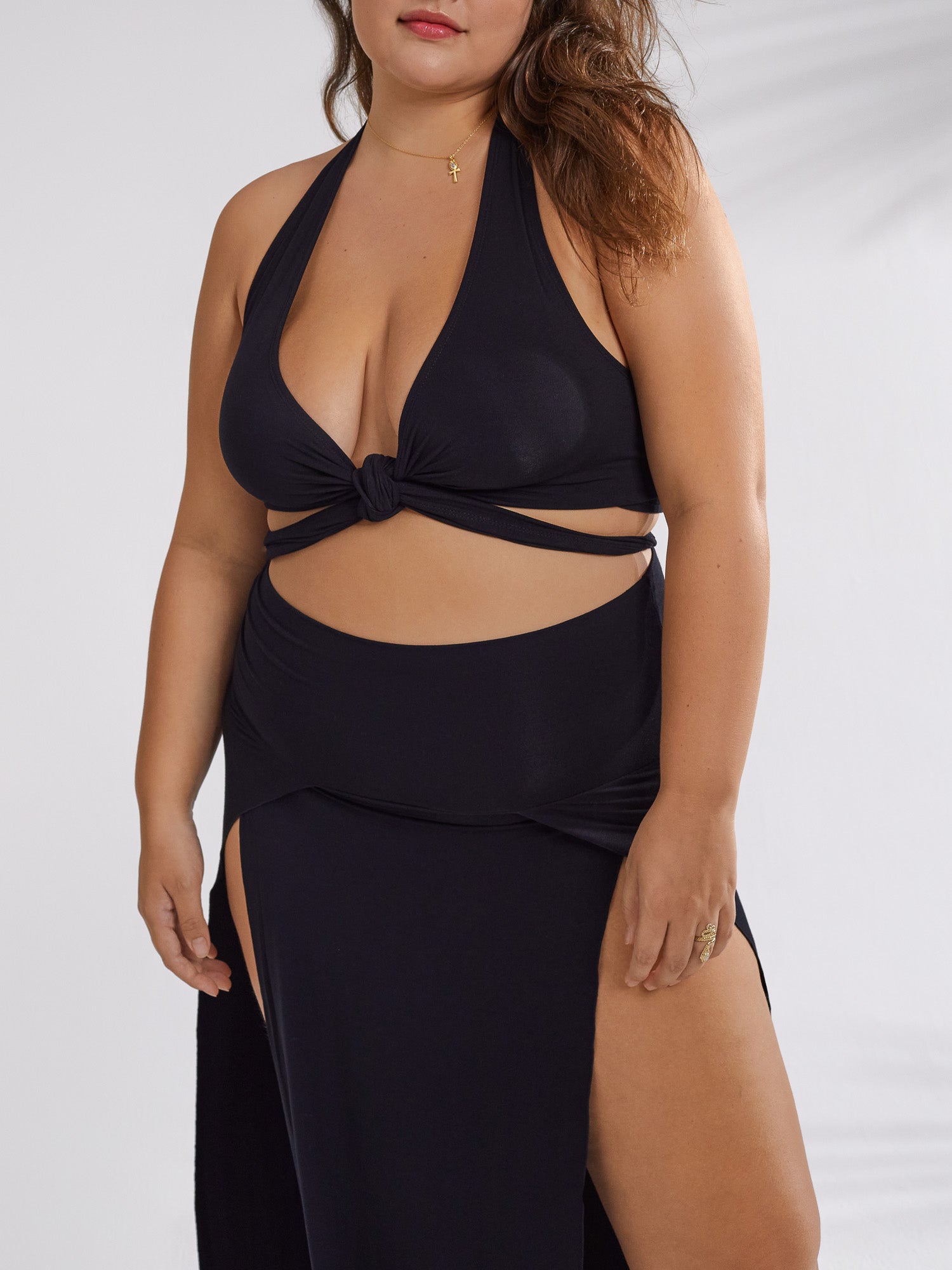 Cleopatra Slit Skirt - Black Onyx