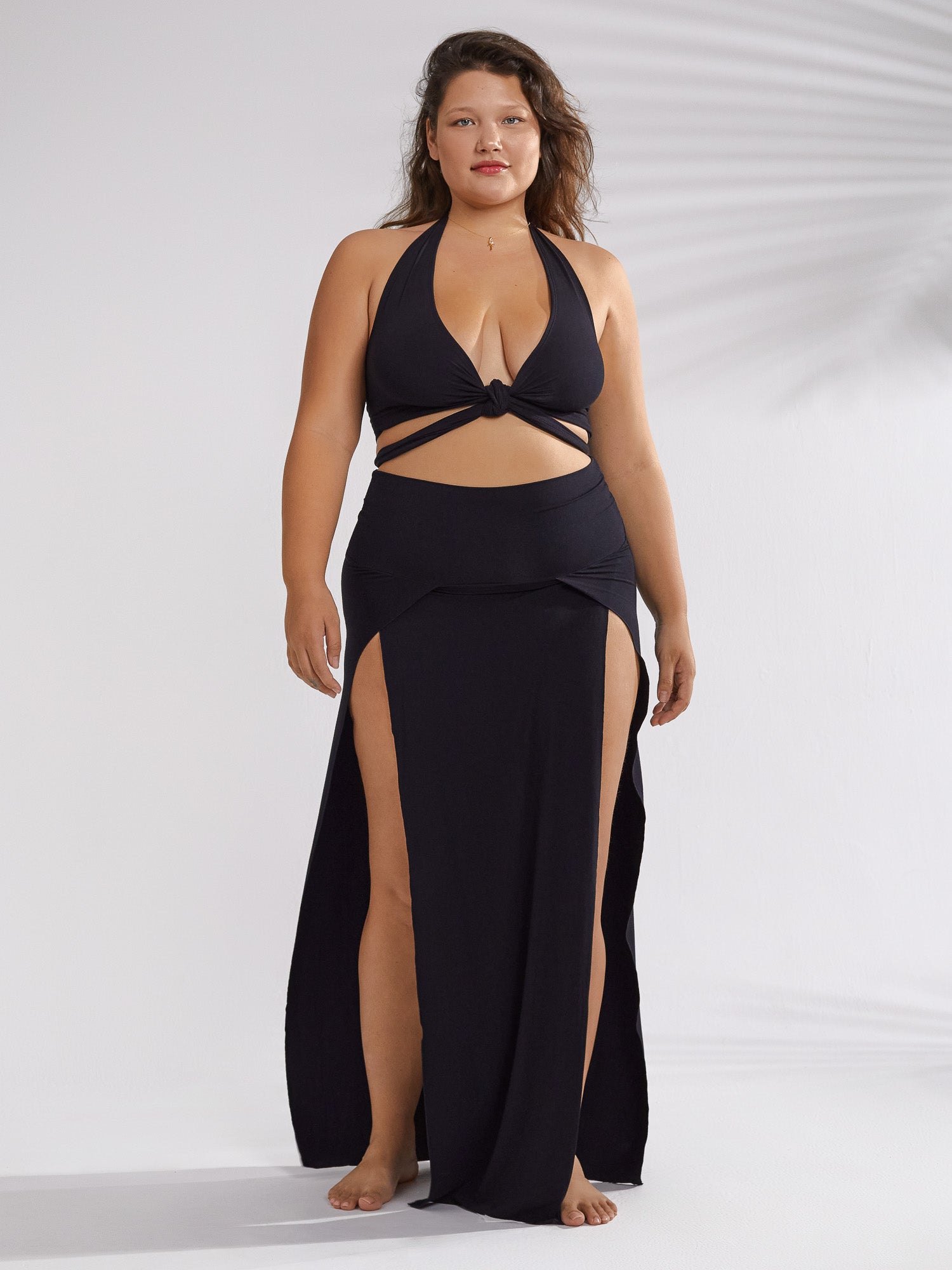 Cleopatra Slit Skirt - Black Onyx