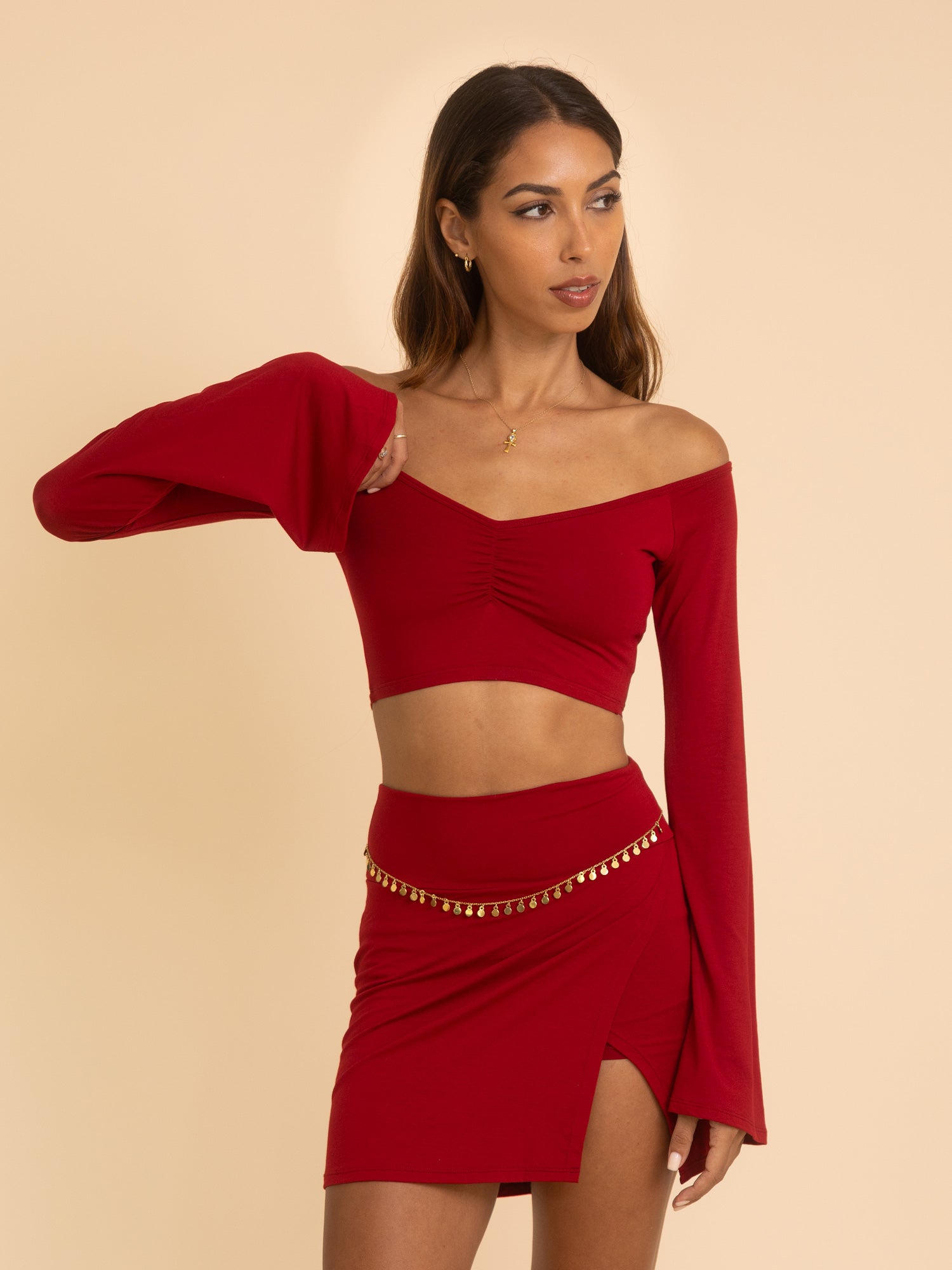 Persephone Top - Crimson Red