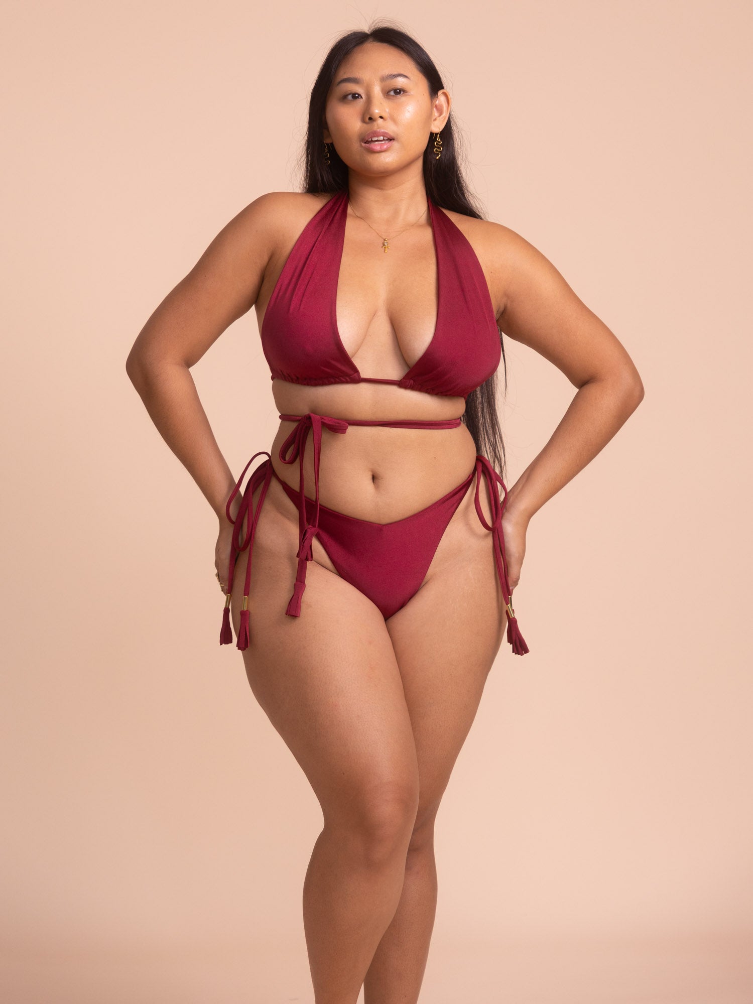 Calypso Bikini Bottom - Cherry