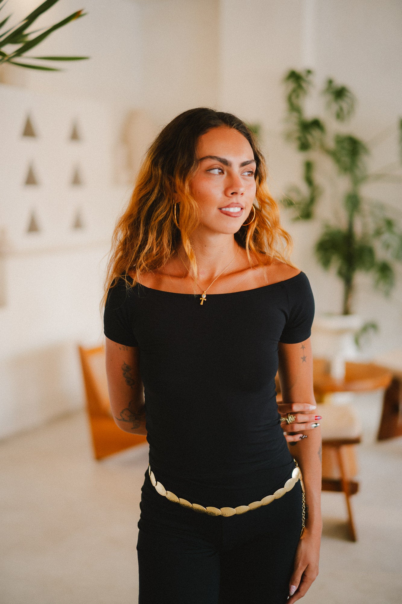 Long Savaya Top - Black Onyx