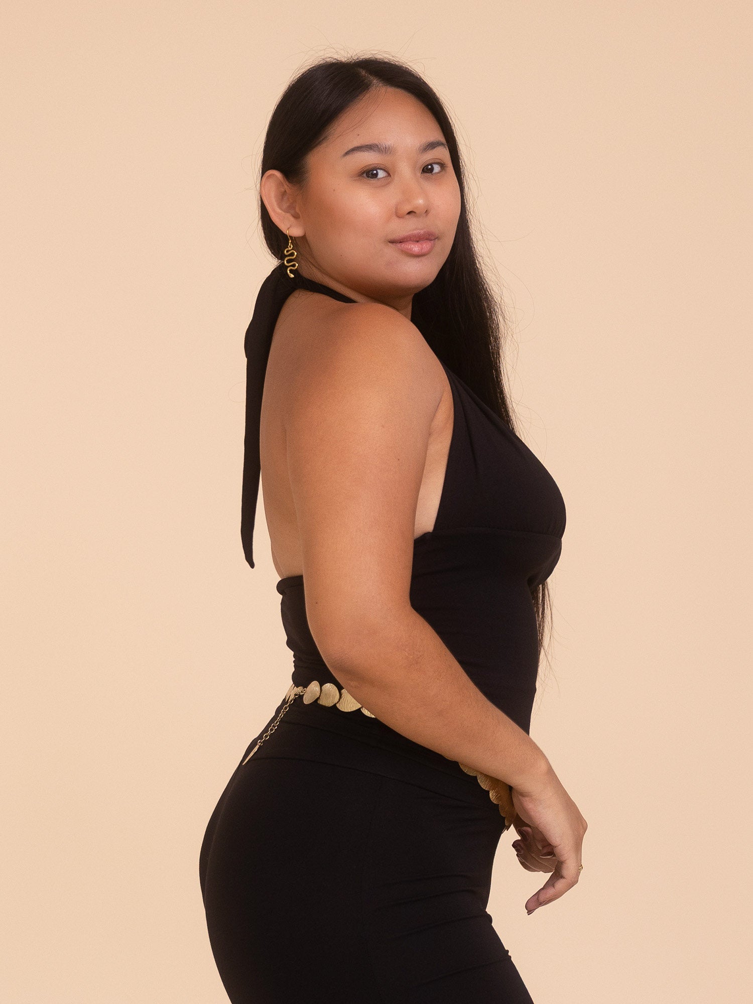 Long Celeste Top - Black Onyx