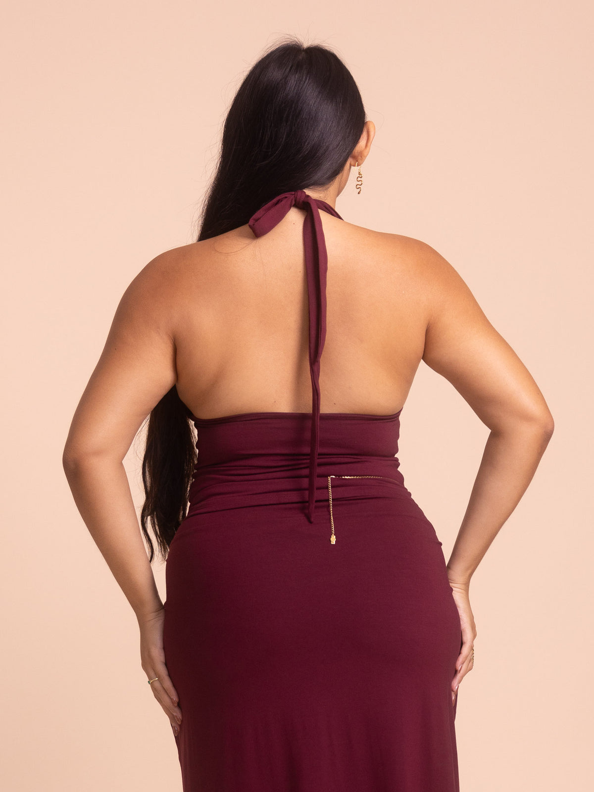 Long Celeste Top - Cherry Stone