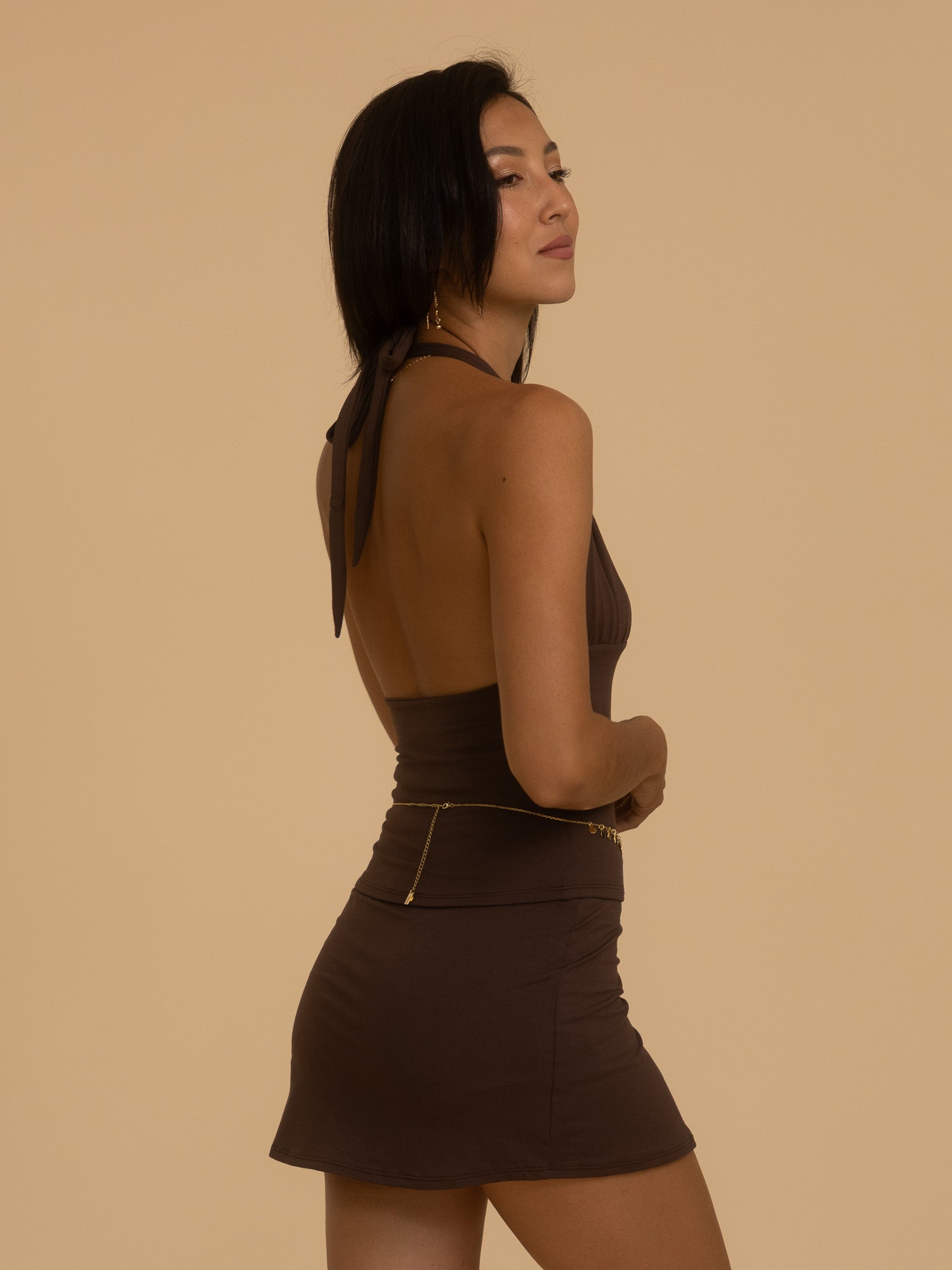 Long Celeste Top - Cacao