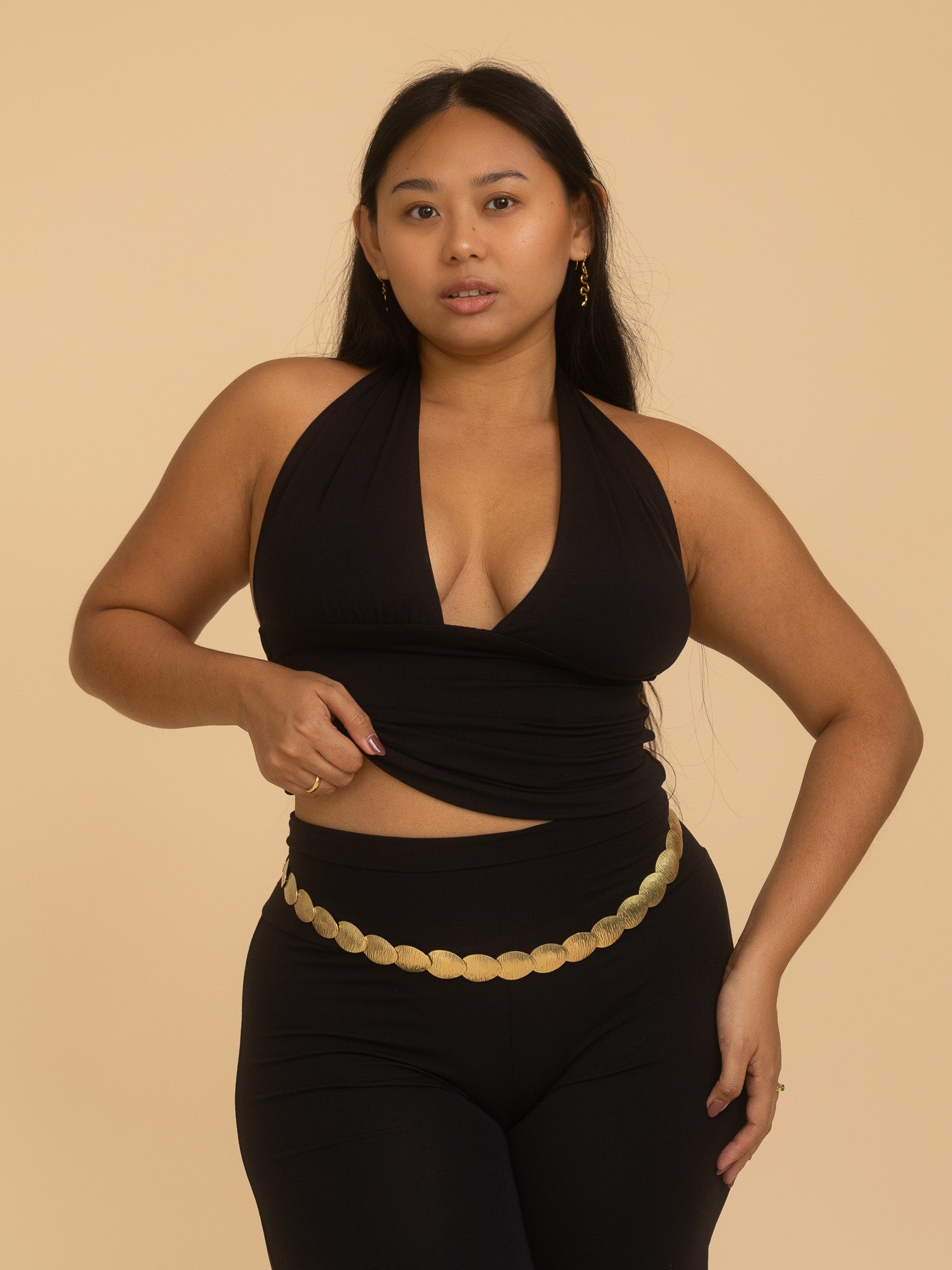 Long Celeste Top - Black Onyx
