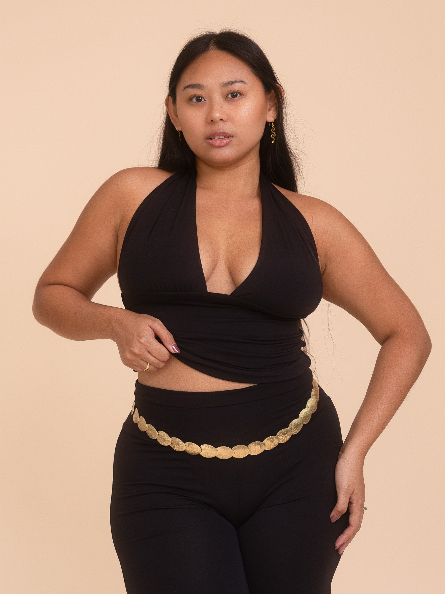 Long Celeste Top - Black Onyx