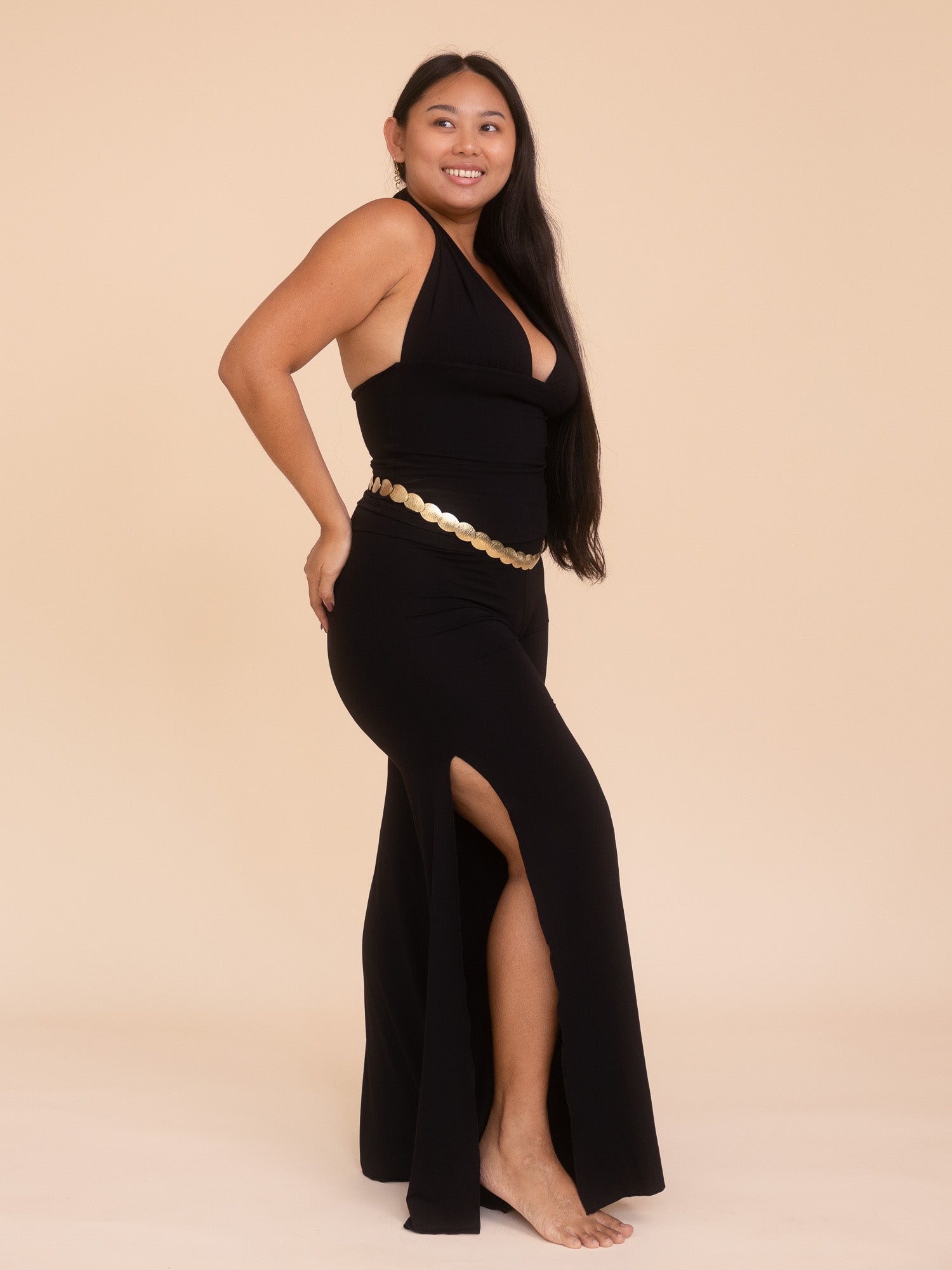 Long Celeste Top - Black Onyx