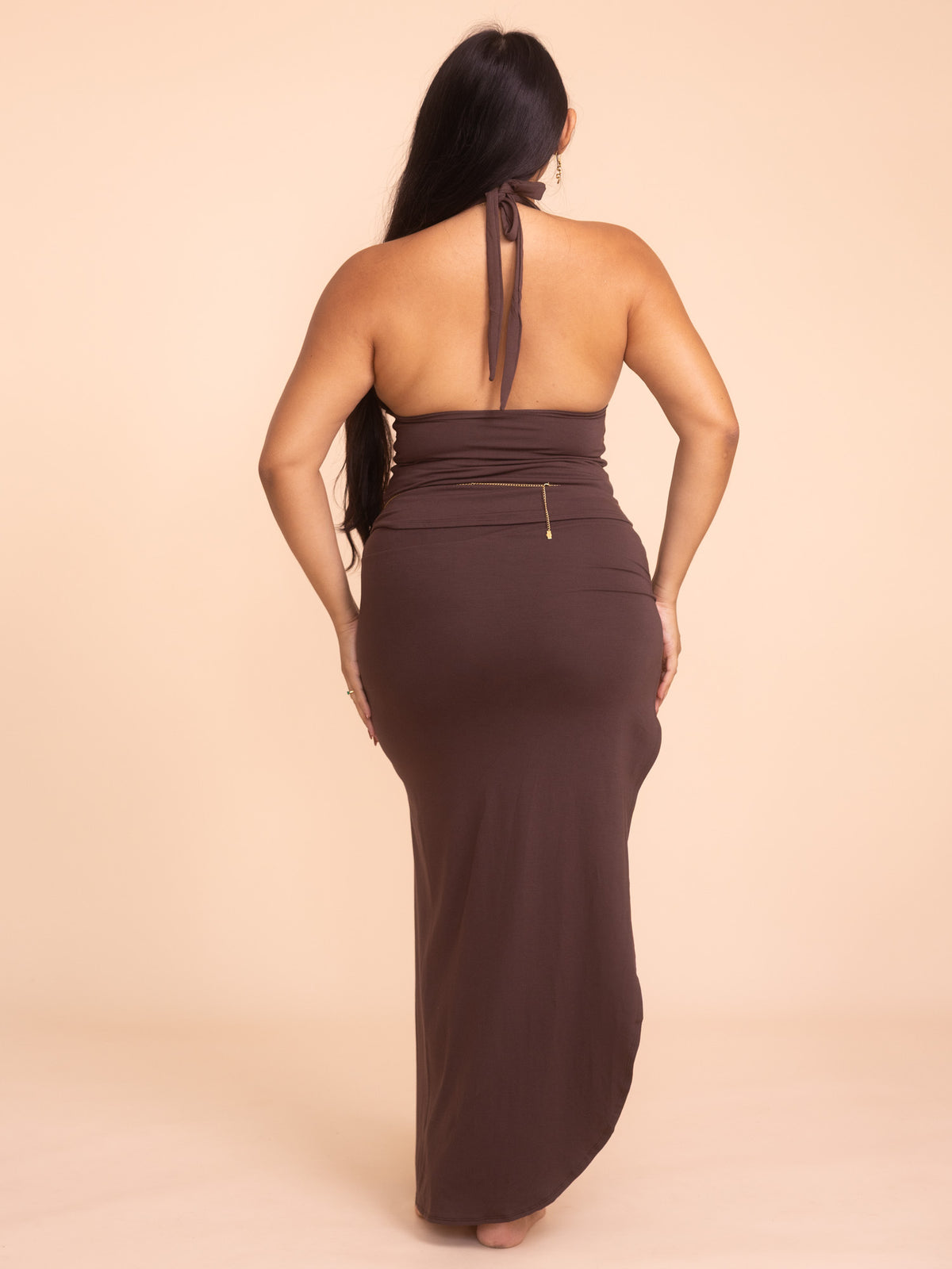 Long Celeste Top - Cacao