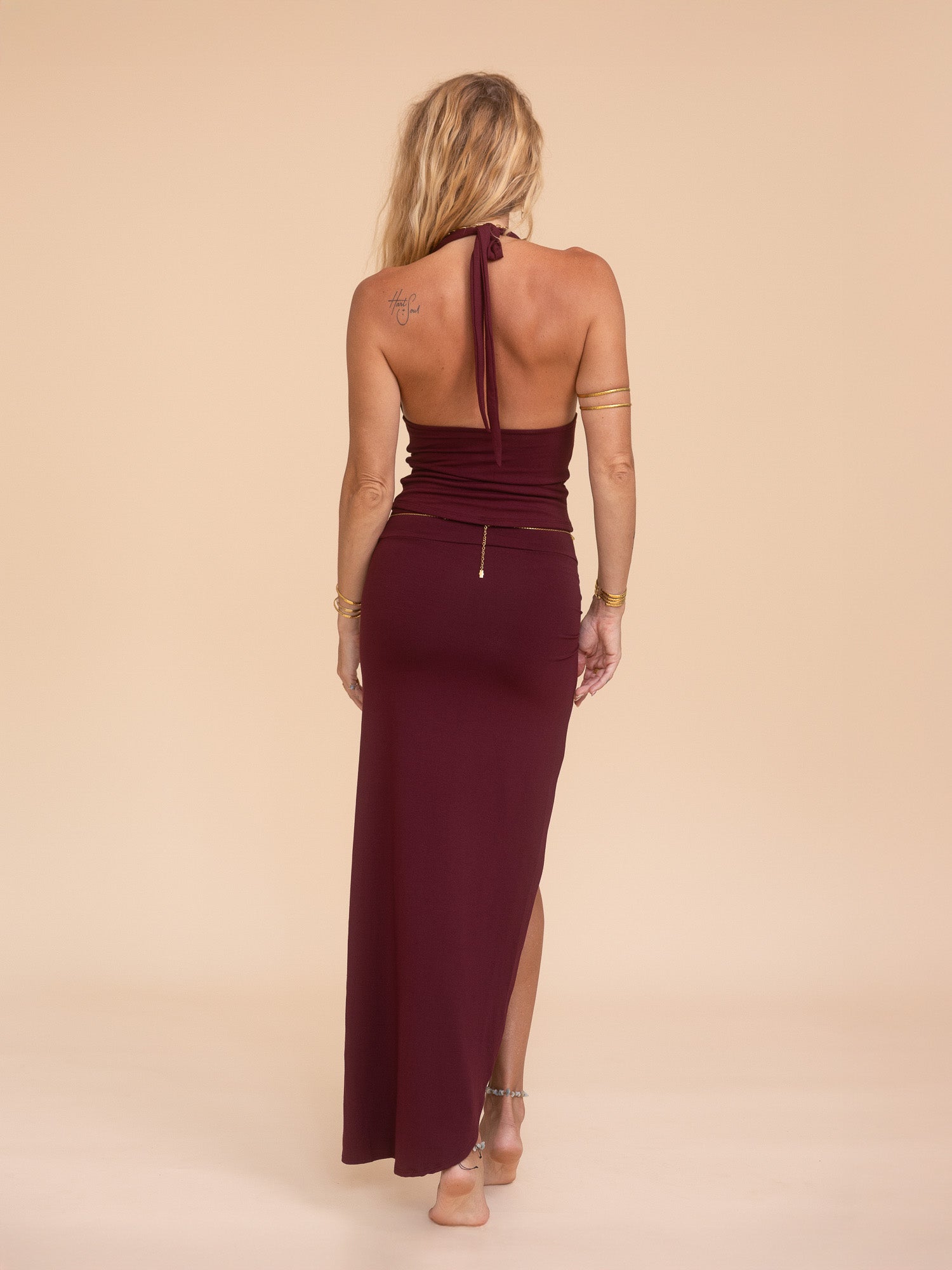 Long Celeste Top - Cherry Stone