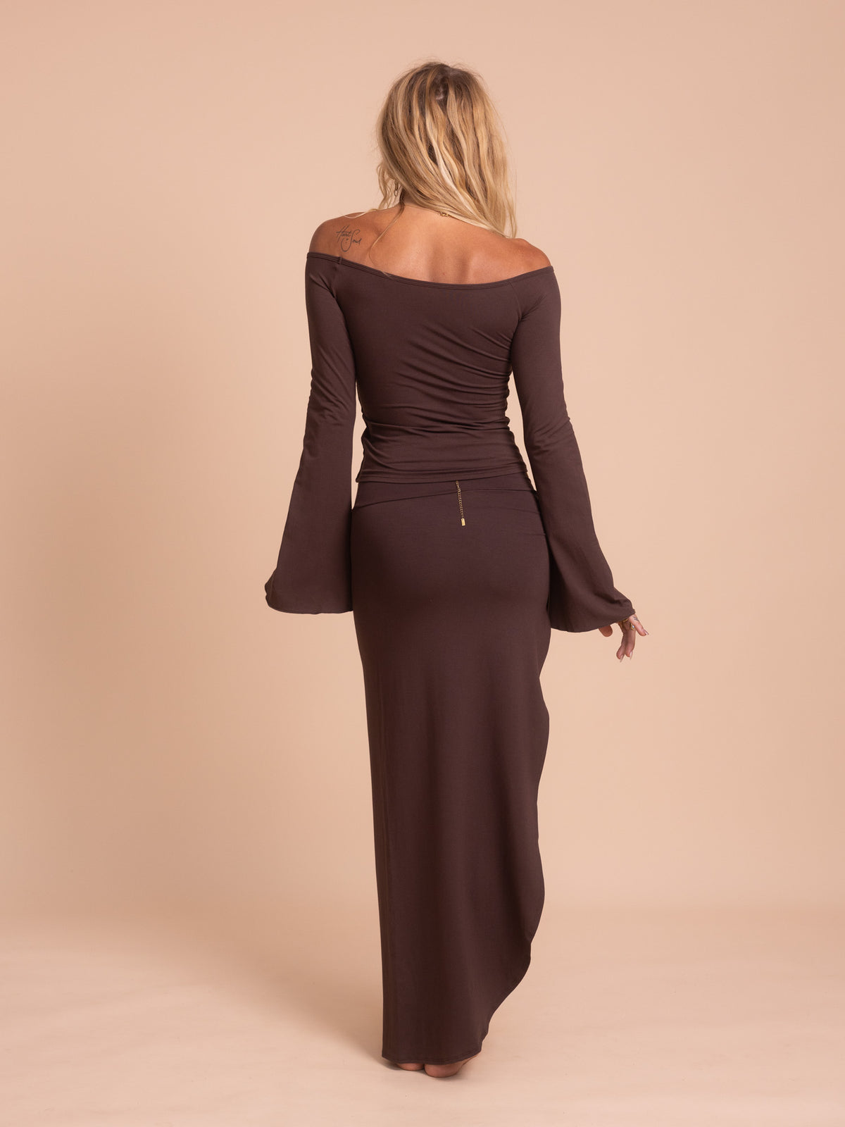 Long Persephone Top - Cacao
