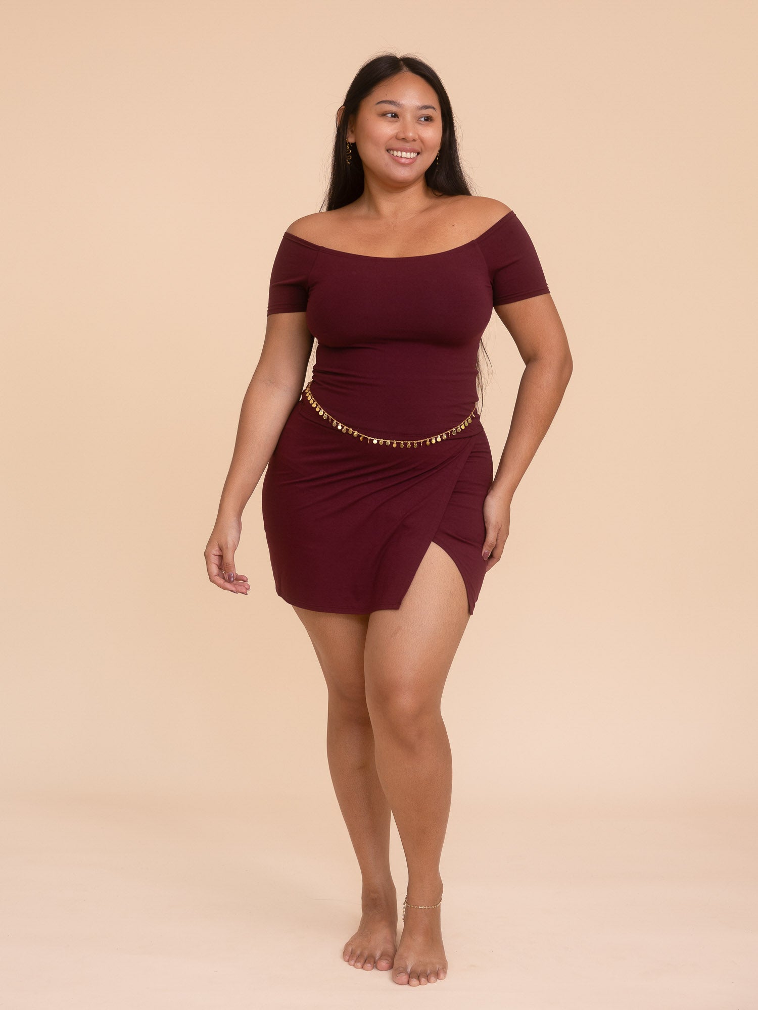 Long Savaya Top - Cherry Stone