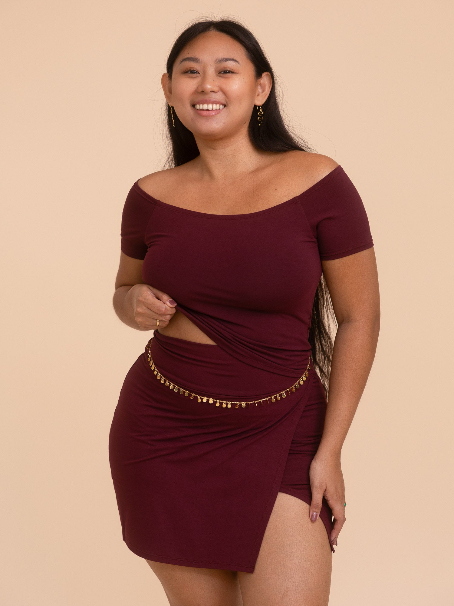 Long Savaya Top - Cherry Stone