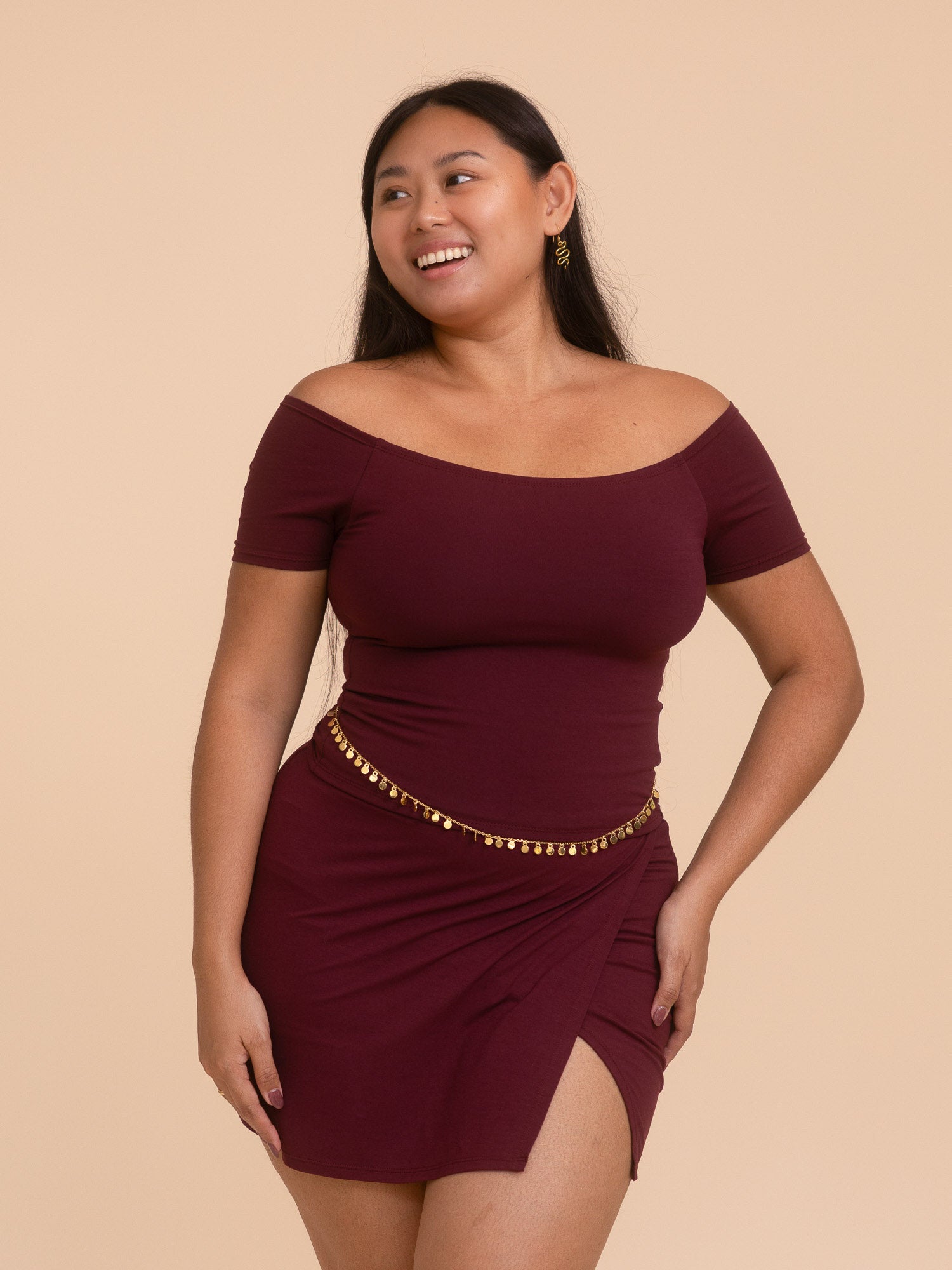 Long Savaya Top - Cherry Stone