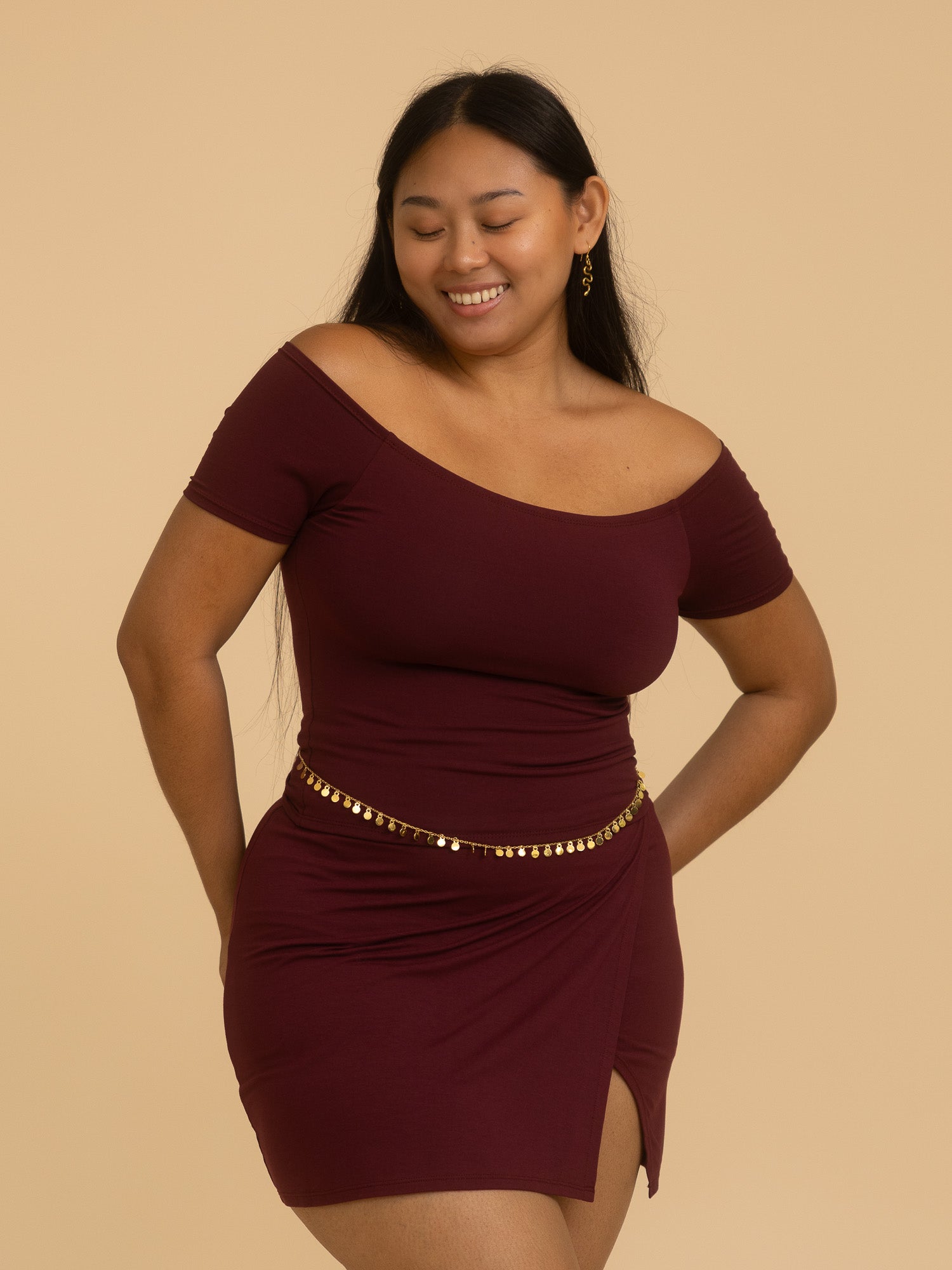 Long Savaya Top - Cherry Stone