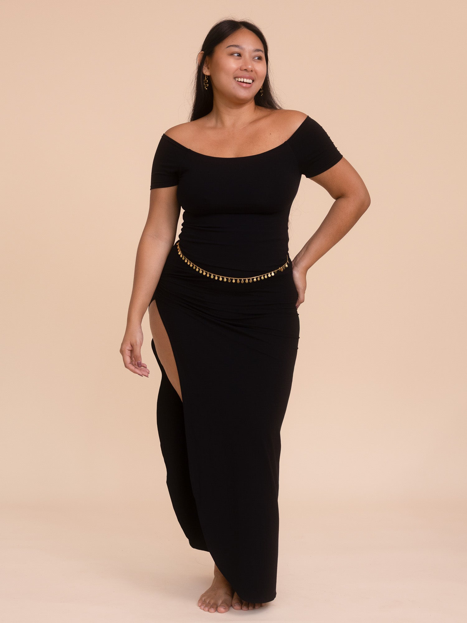 Long Savaya Top - Black Onyx