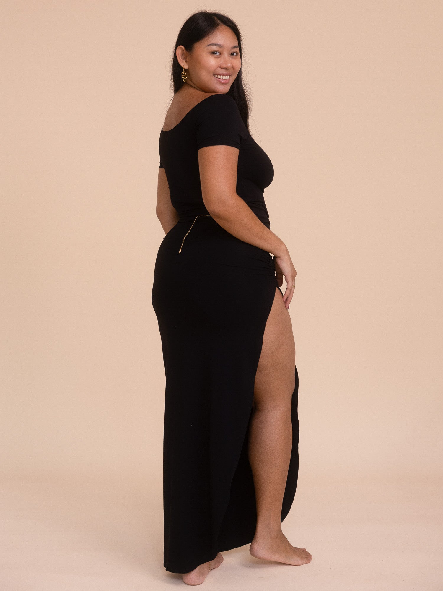 Long Savaya Top - Black Onyx