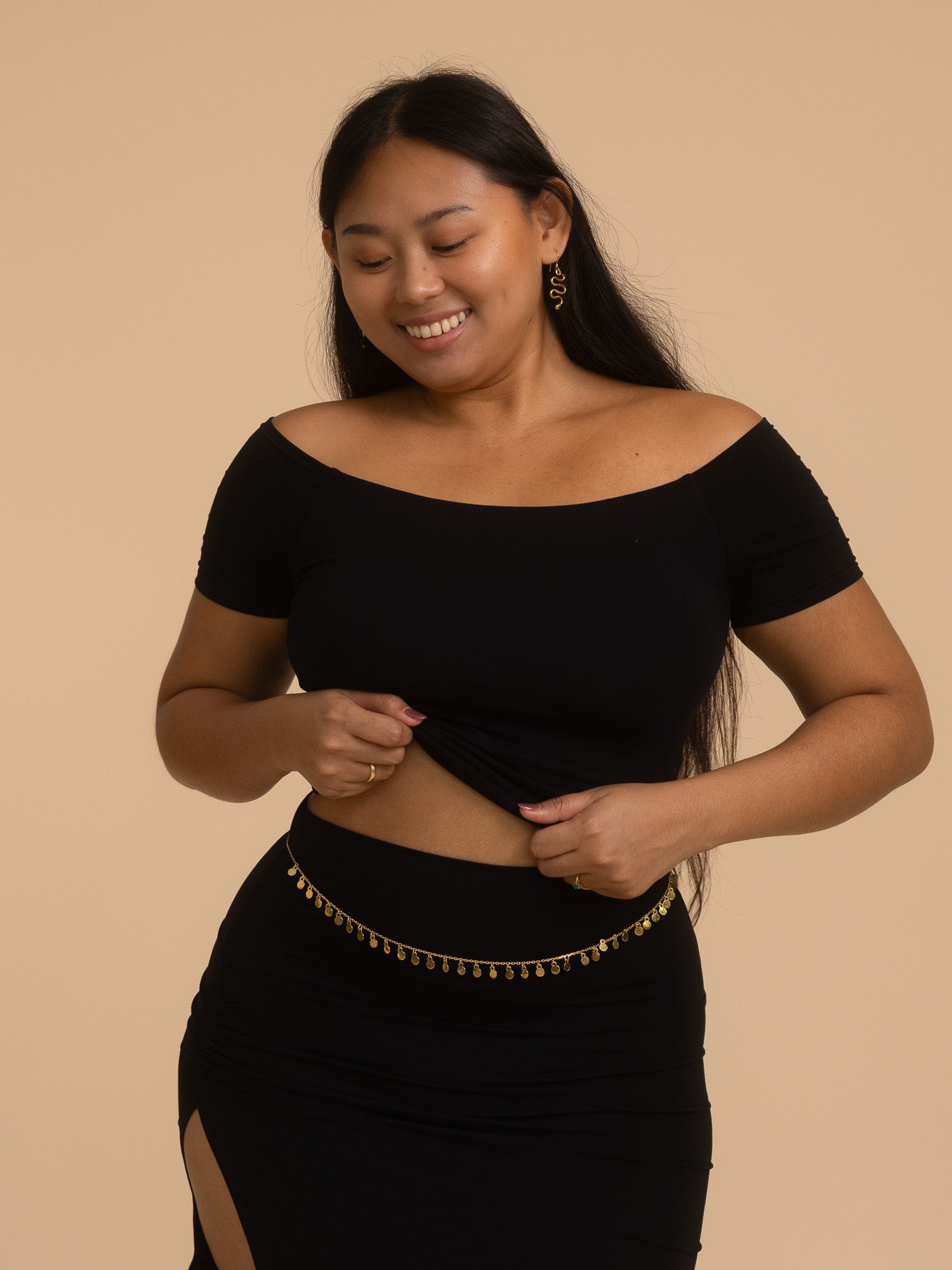 Long Savaya Top - Black Onyx