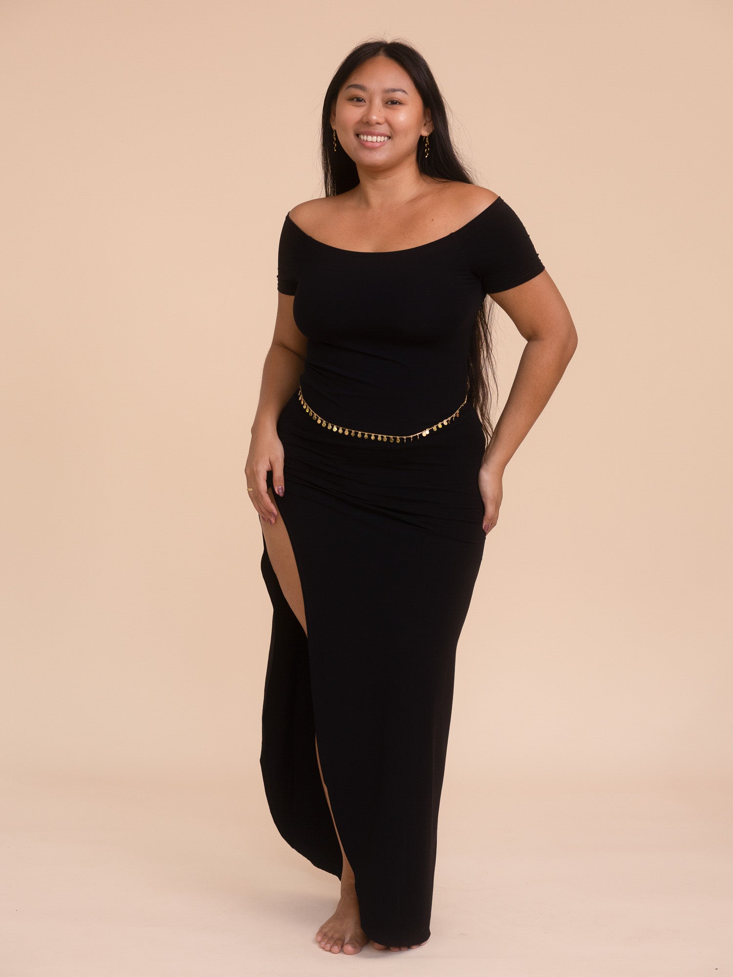 Long Savaya Top - Black Onyx