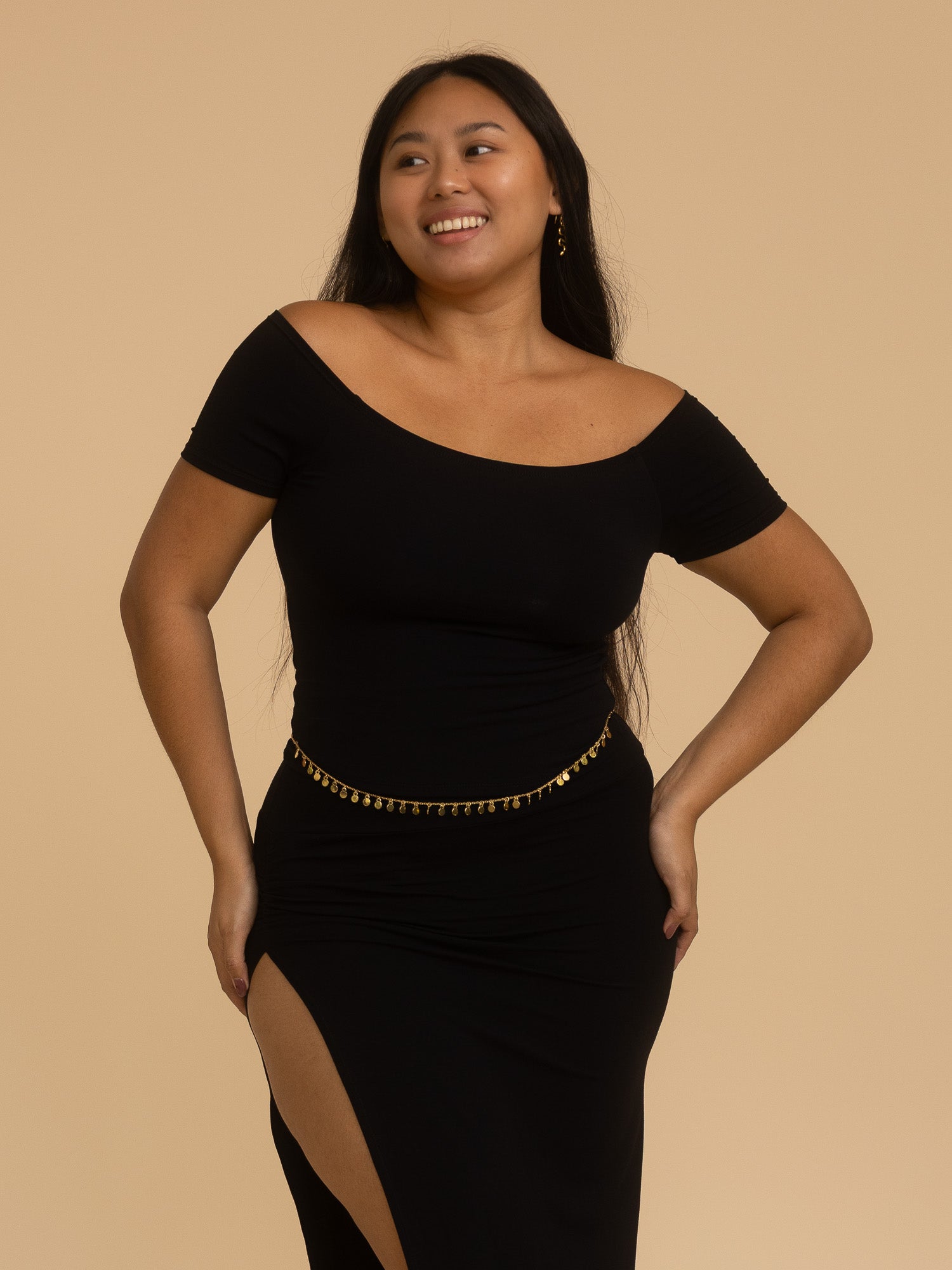 Long Savaya Top - Black Onyx