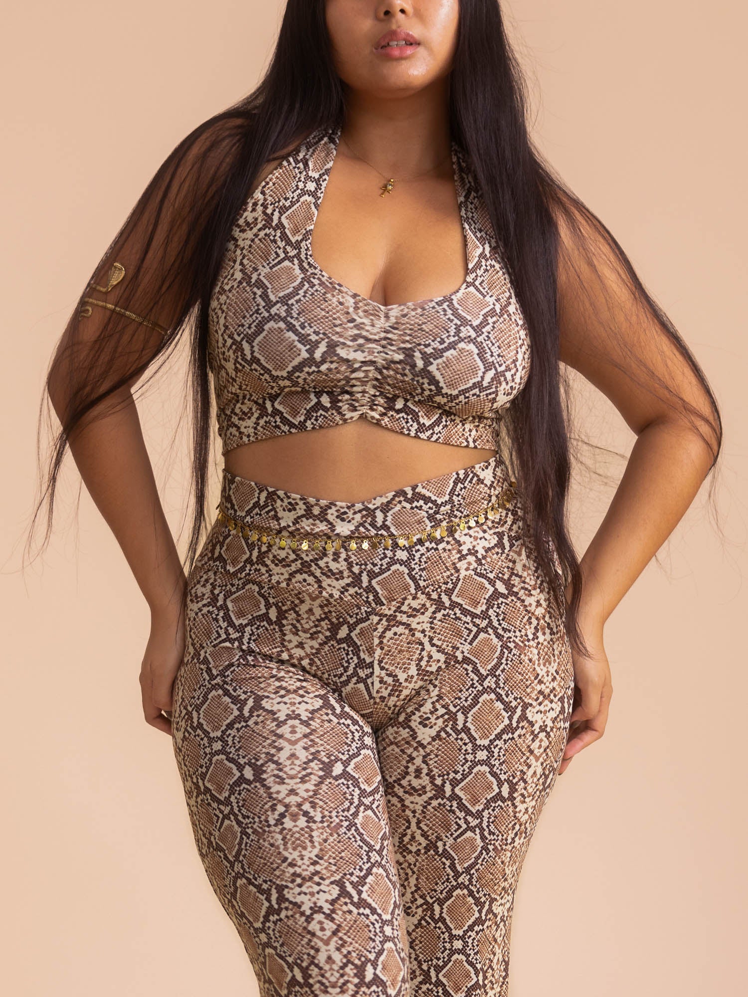 Freya Pant - Organic Snake Print