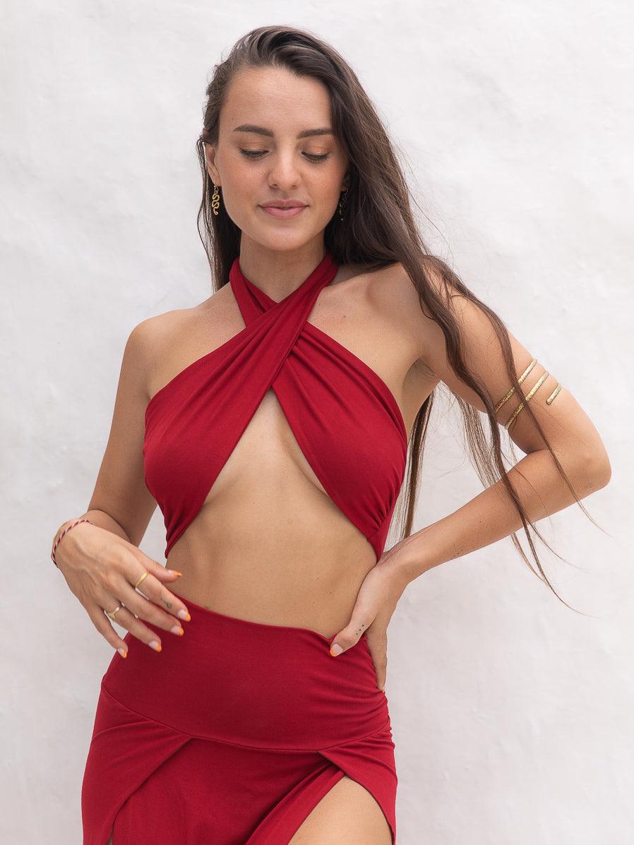 Gaia Top | Soft and Comfortable Halter Wrap Top