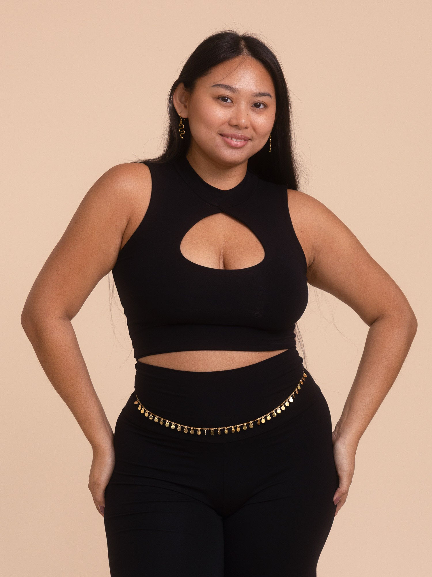 Sleeveless Sekhmet Top - Black Onyx