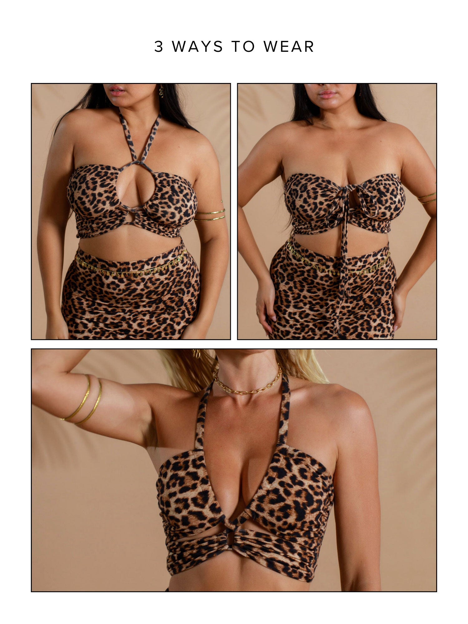 Selene Top (3-Way) - Organic Leopard