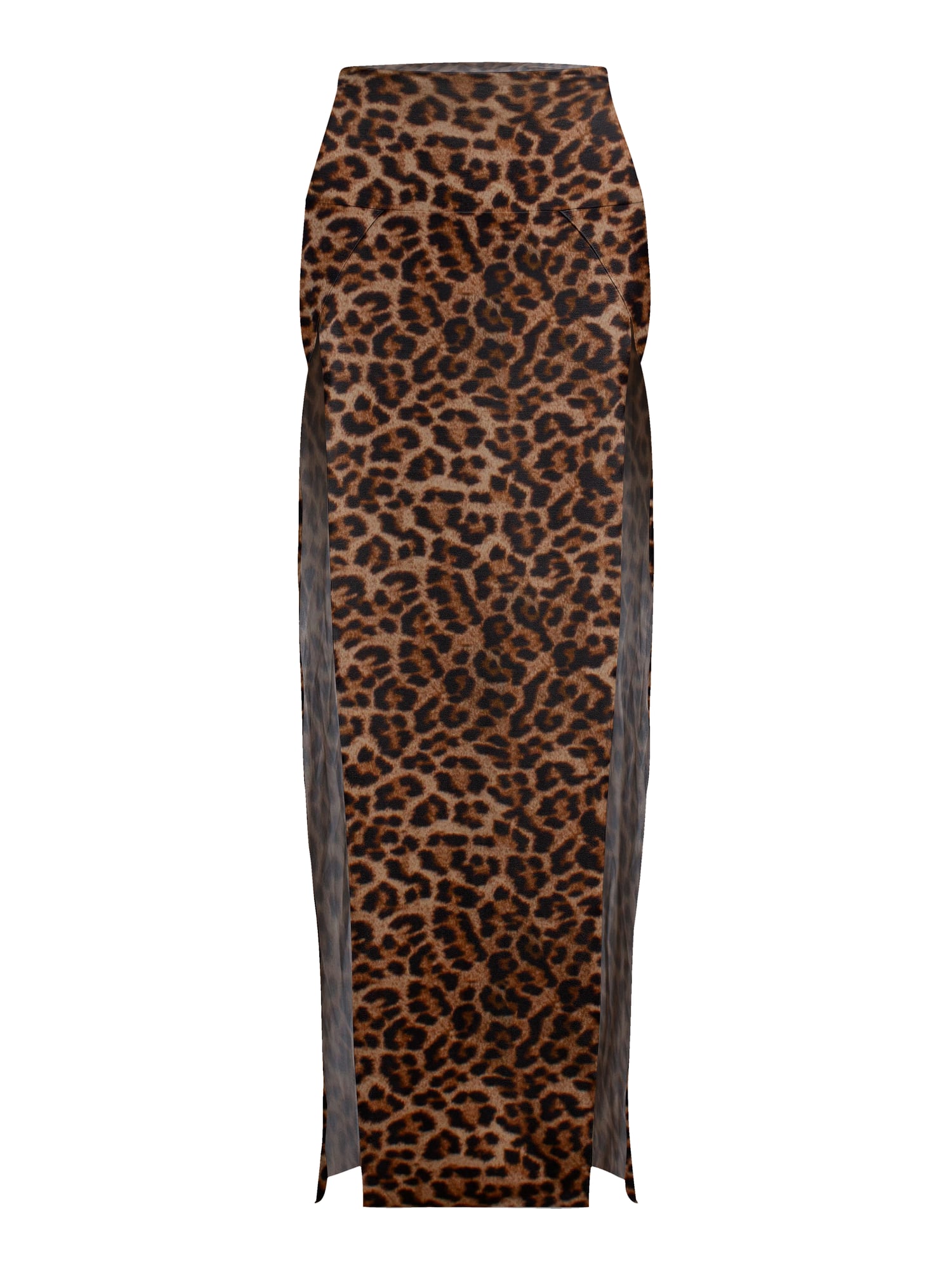 Cleopatra Slit Skirt - Organic Leopard