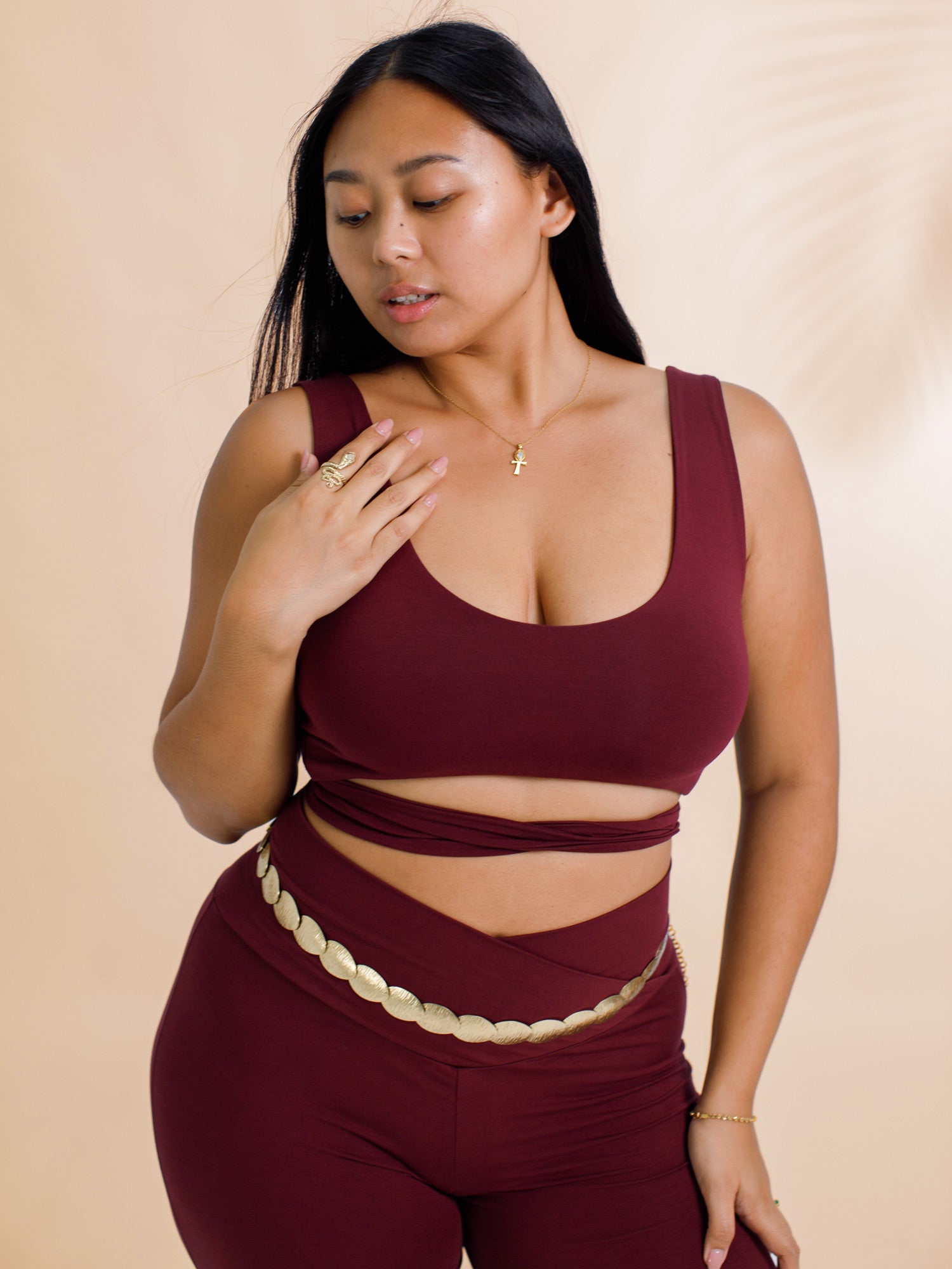 🎁 Reversible Artemis Top (5-Way) - Cherry Stone (100% off)