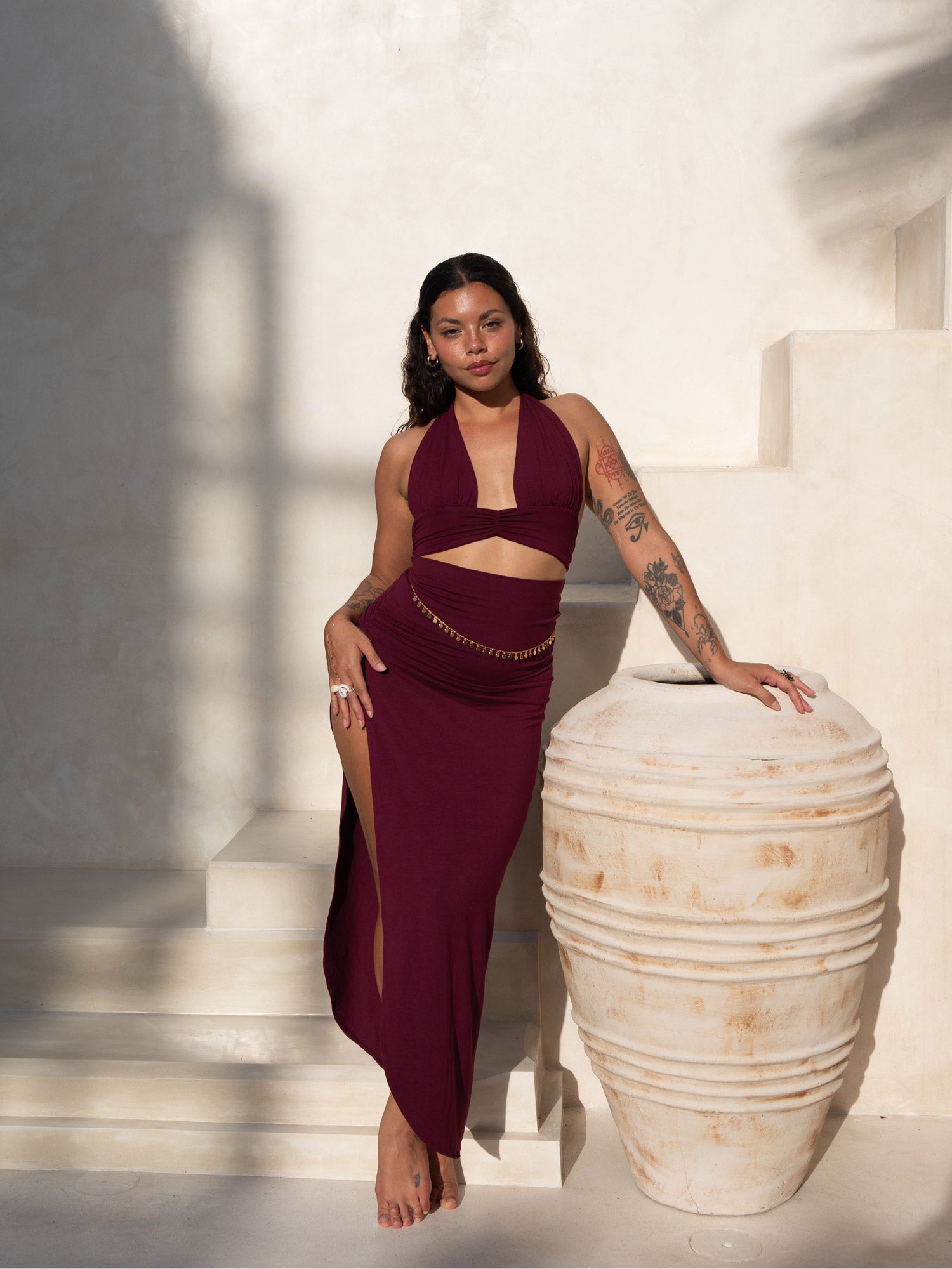 Nefertiti Skirt - Cherry Stone