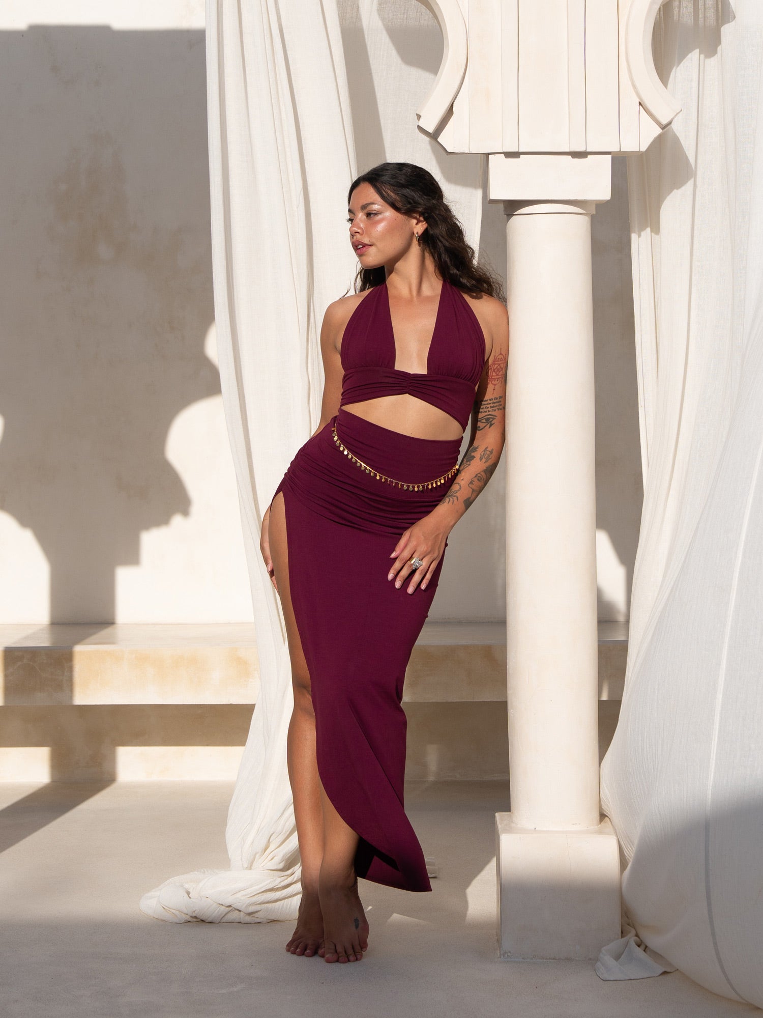 Nefertiti Skirt - Cherry Stone