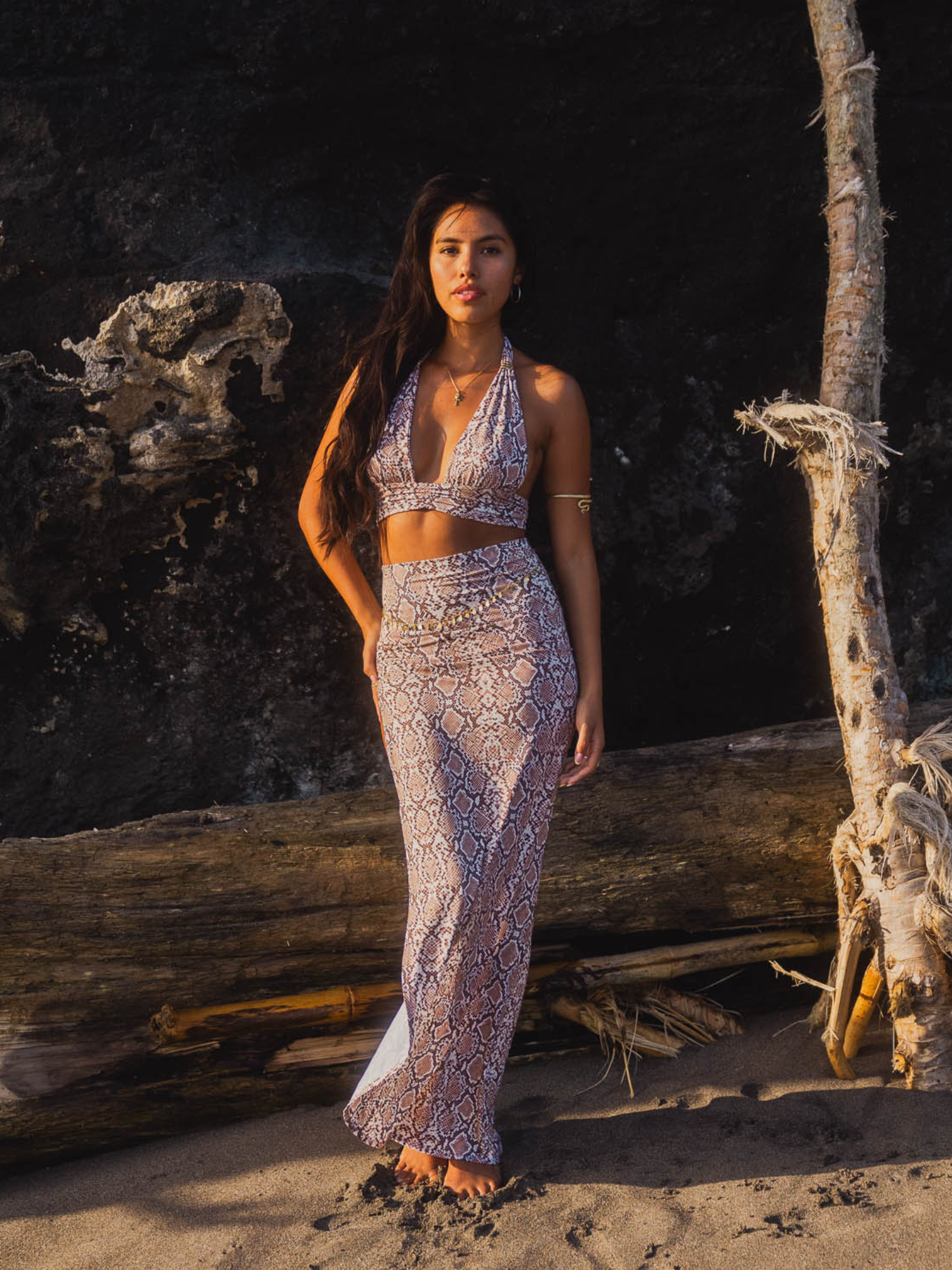 Nefertiti Skirt - Organic Snake Print