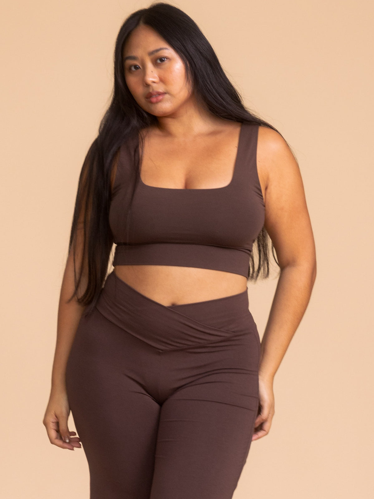 Artemis Reversible Crop Top - Cacao