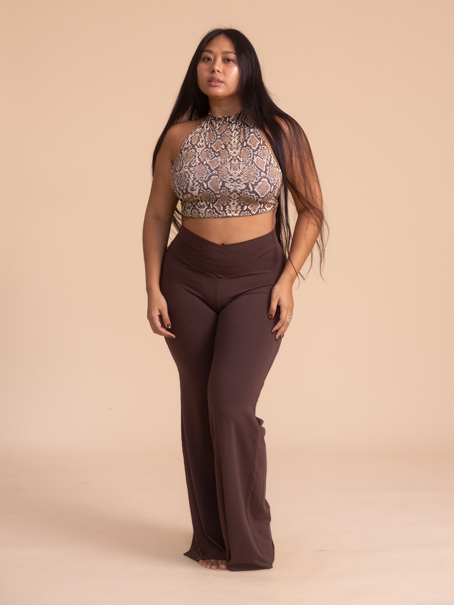 Alexa Top - Organic Snake Print
