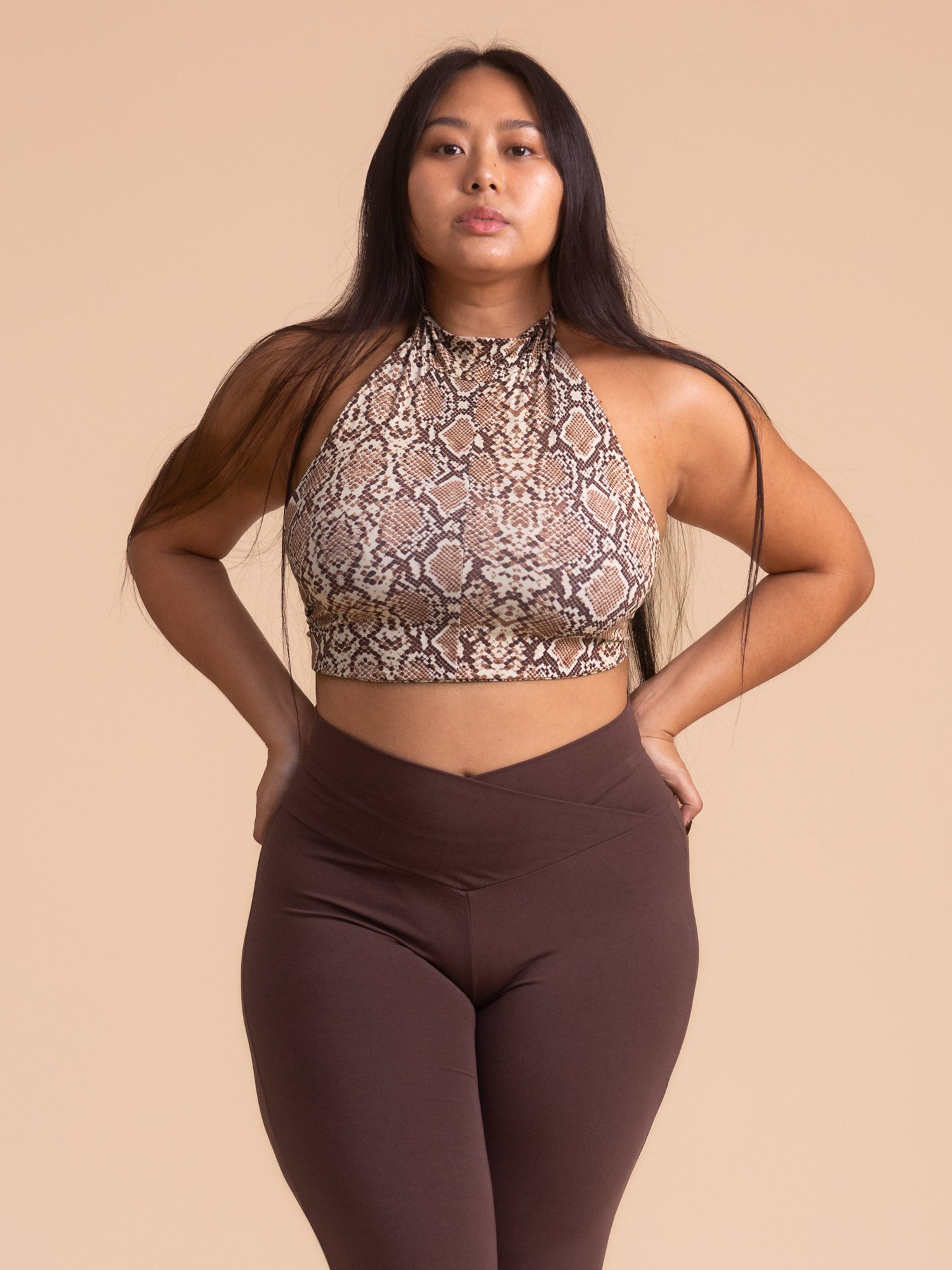 Alexa Top - Organic Snake Print