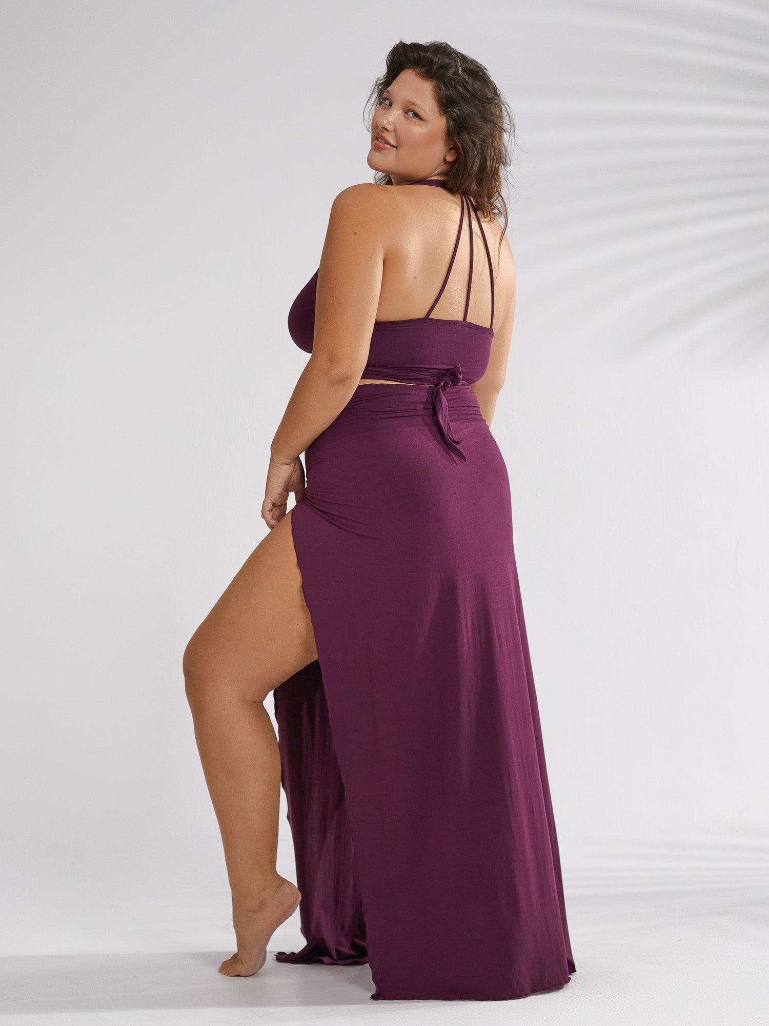 4-Way Serpent Tie Top - Amethyst Purple