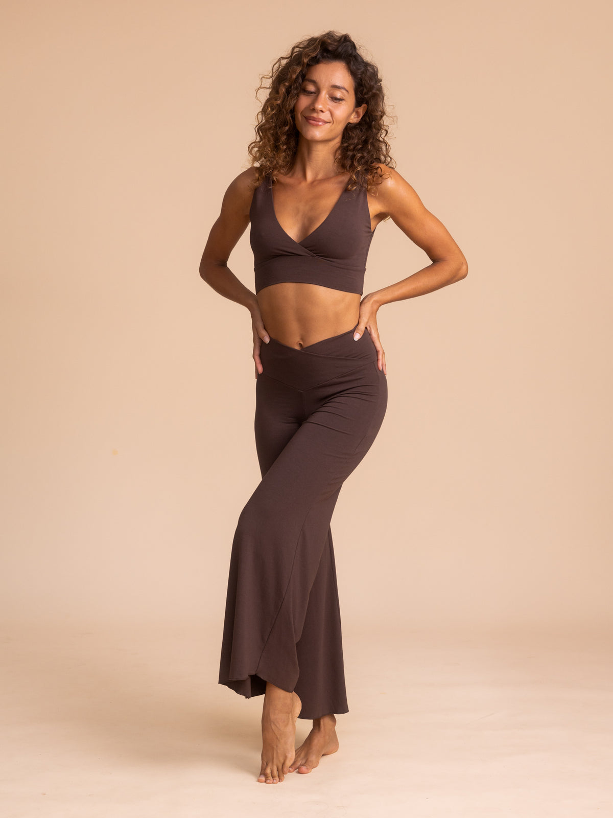 Artemis Reversible Crop Top - Cacao