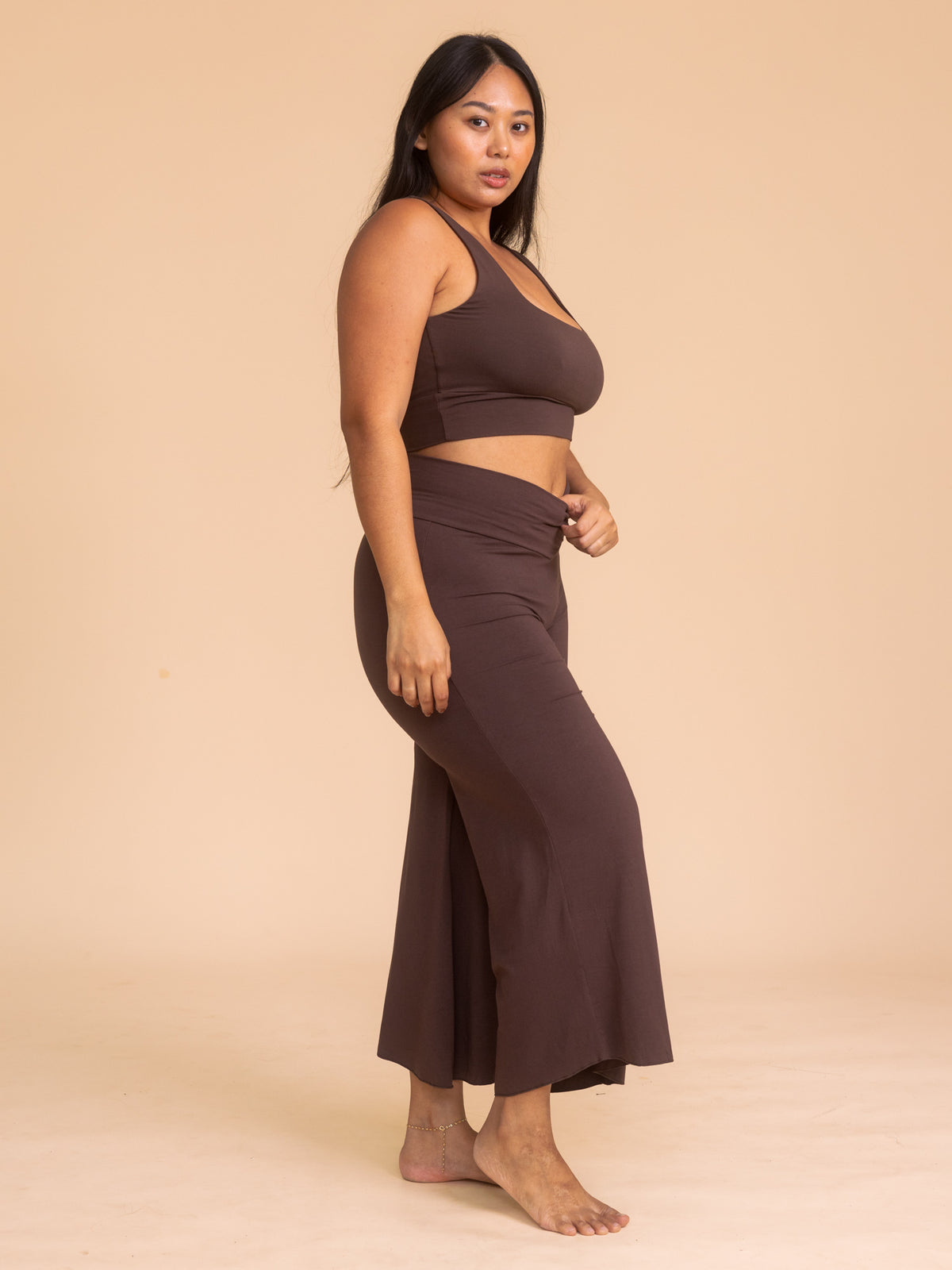Artemis Reversible Crop Top - Cacao