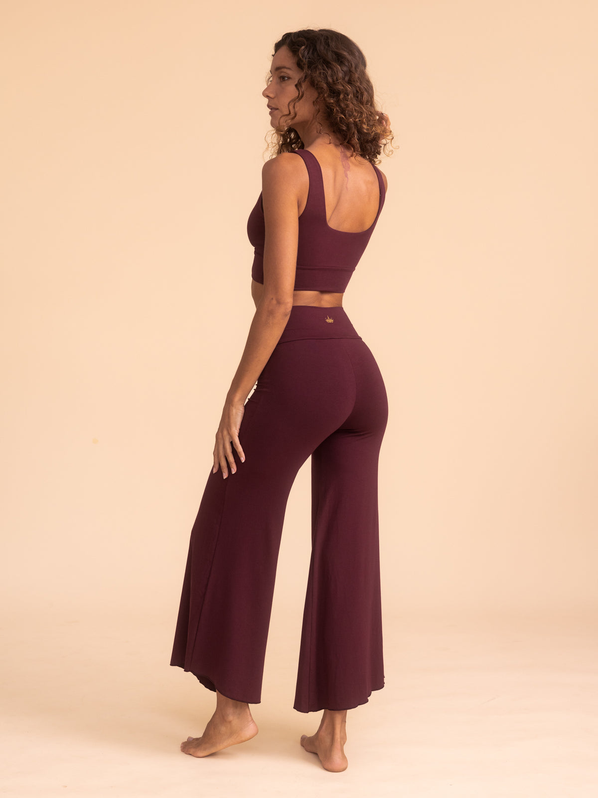Artemis Reversible Crop Top - Cherry Stone