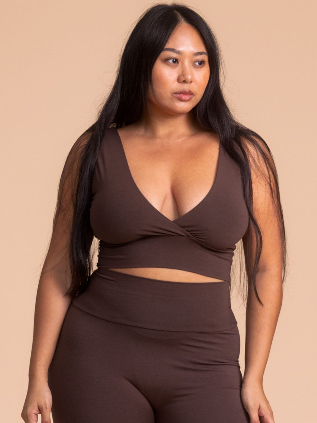 Artemis Reversible Crop Top - Cacao
