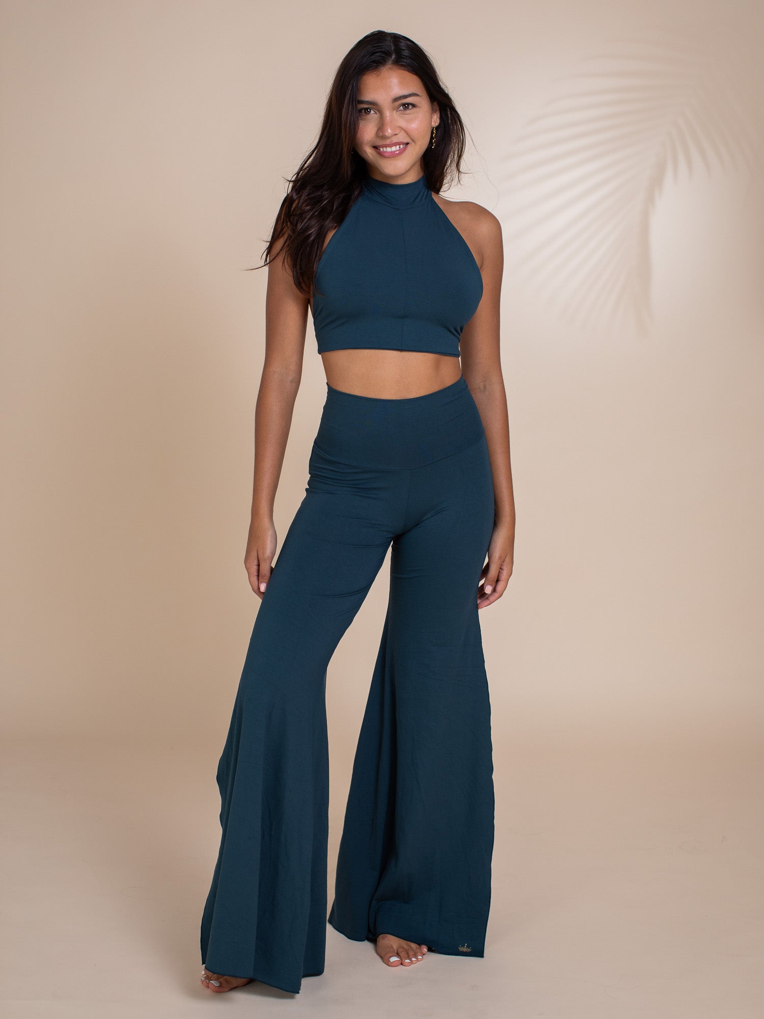 Juno Slit Pant - Atlantis Blue