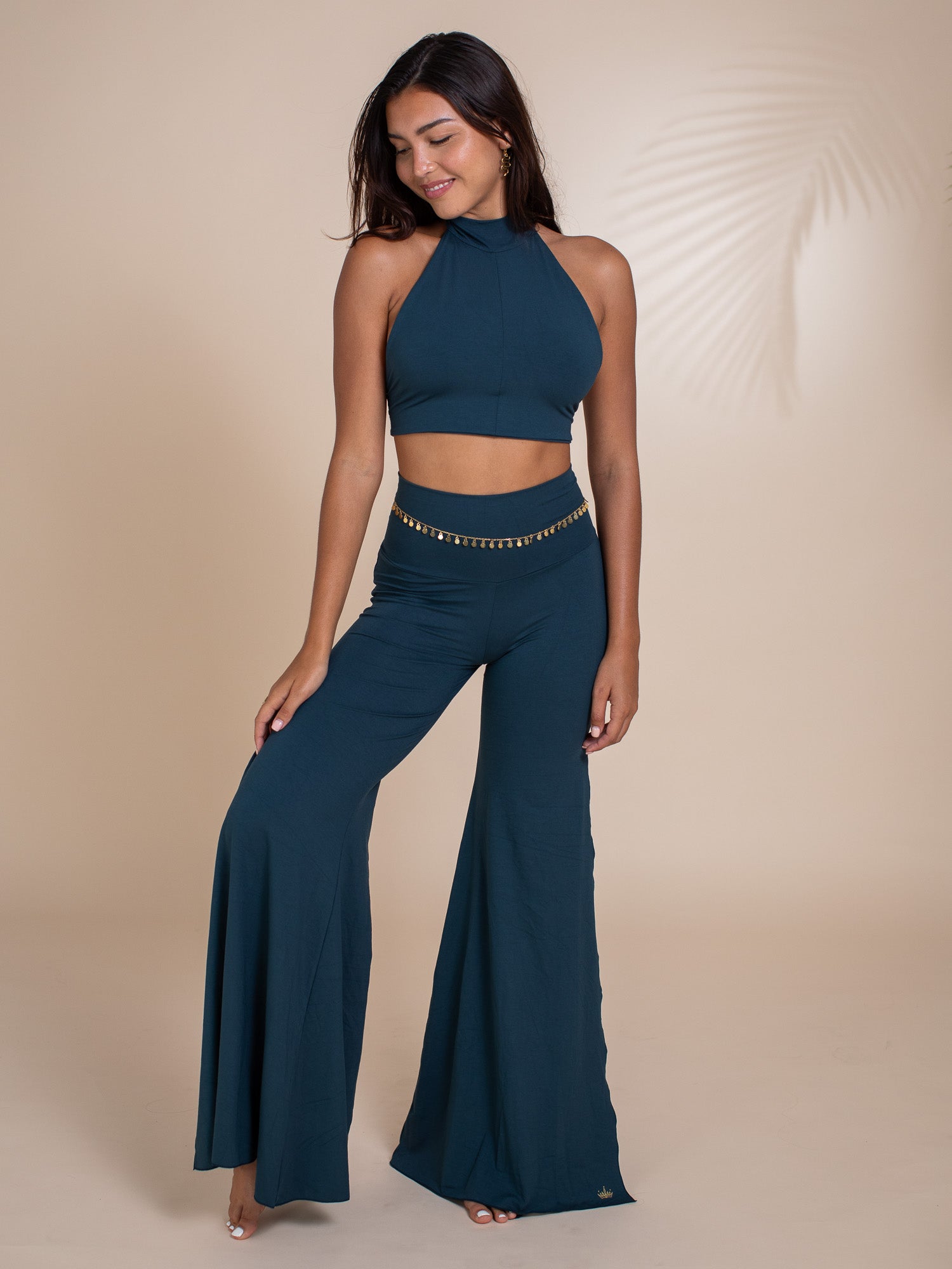 Juno Slit Pant - Atlantis Blue