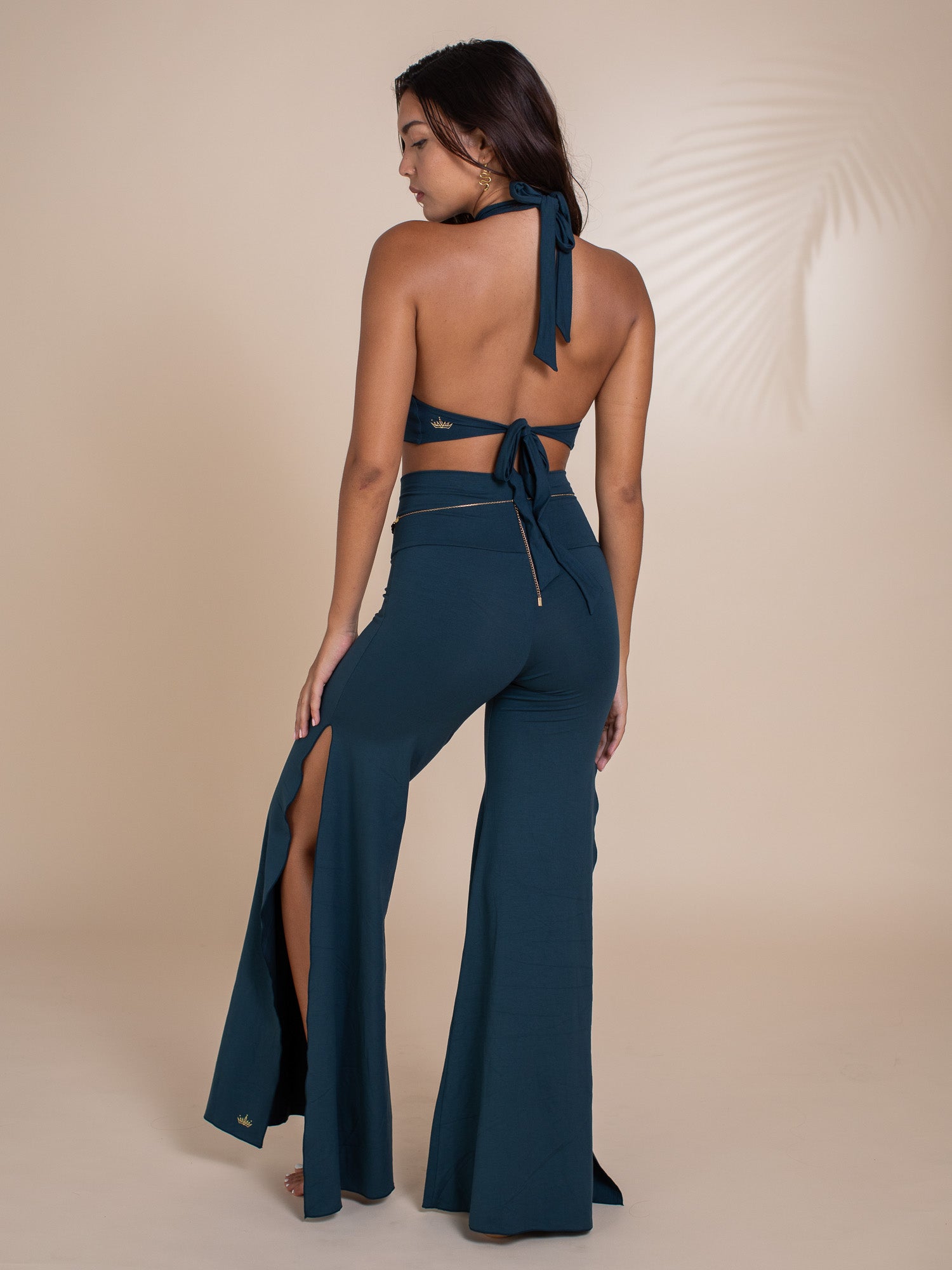 Juno Slit Pant - Atlantis Blue