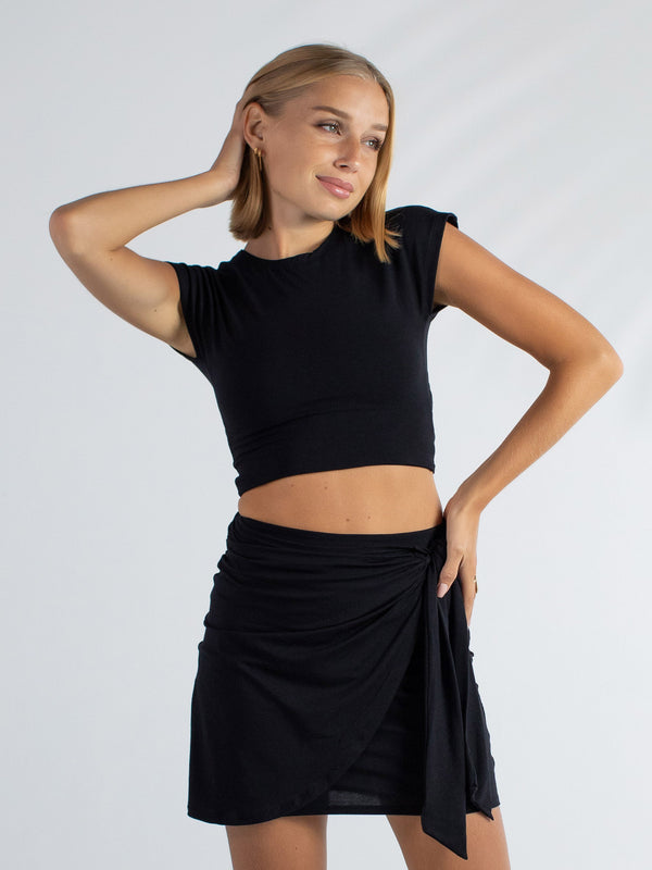 Helena Mini Skirt - Black Onyx