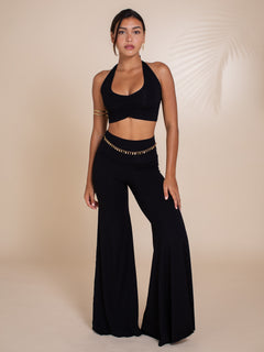Juno Slit Pant - Black Onyx