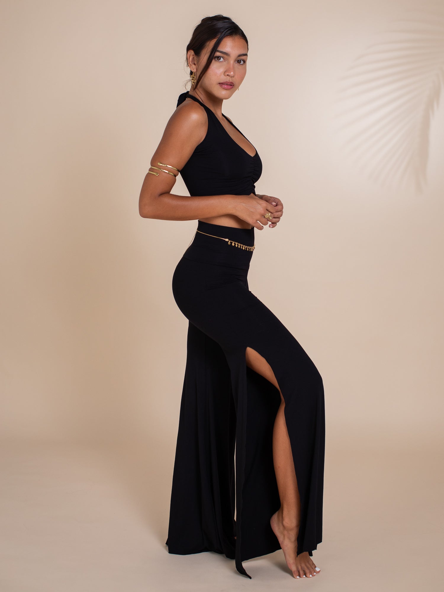 Juno Slit Pant - Black Onyx