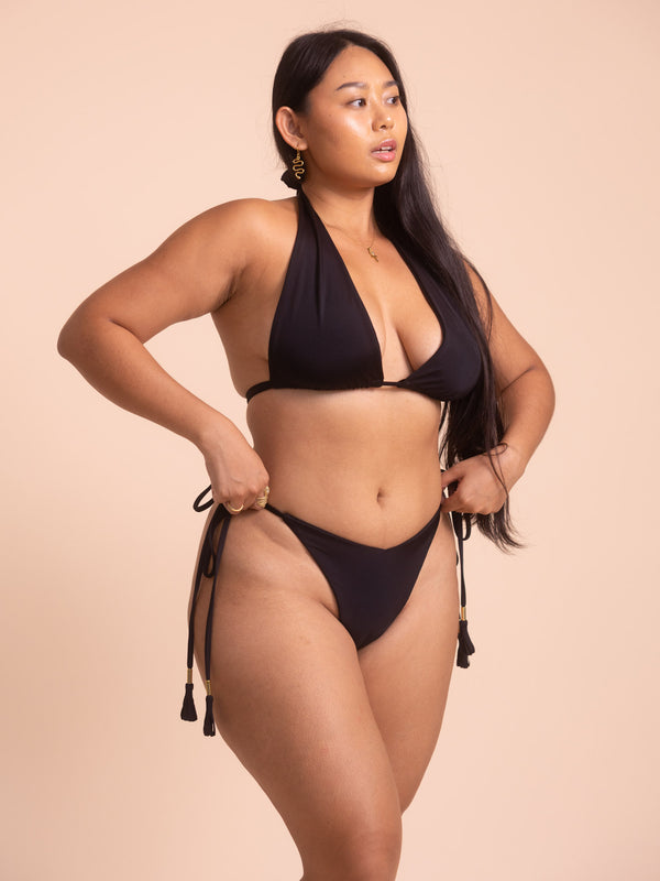 Solara Bikini Top (9-Way) - Shiny Black